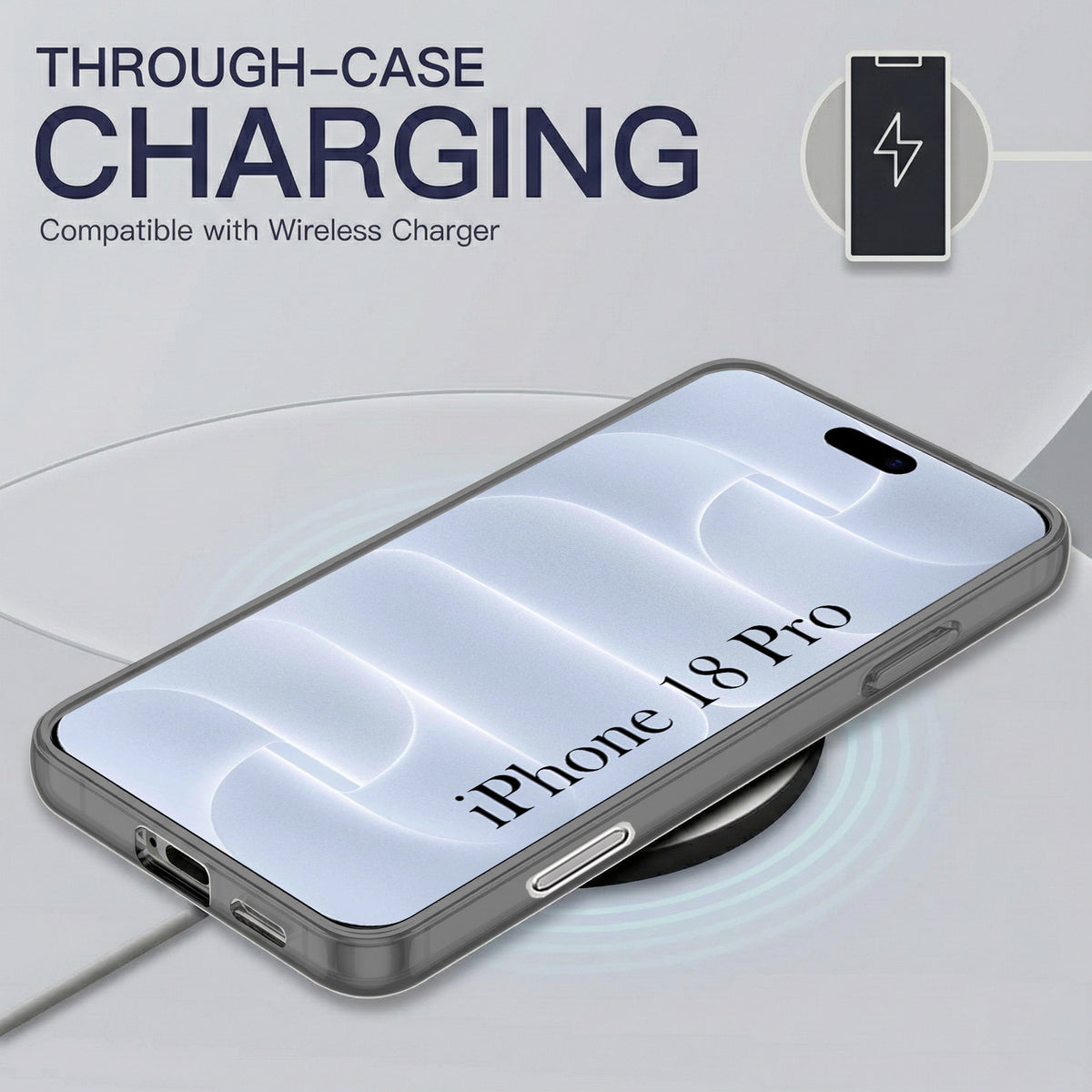 For Apple iPhone 18 Pro Back Cover Case Silicone (Slim Paper Thin | Camera Protection Bump | Minimalist Professional | Soft Flexible)