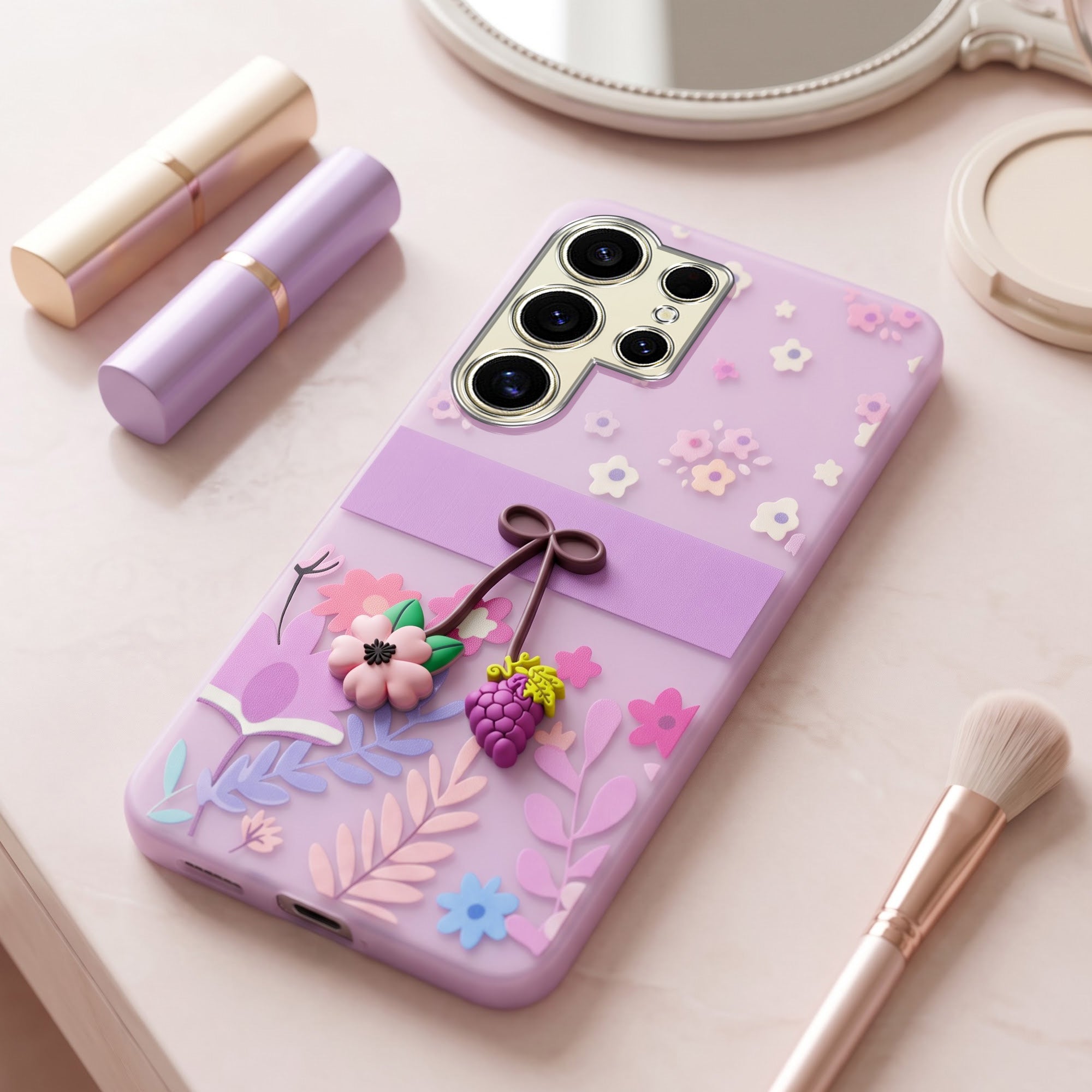 For Samsung Galaxy S24 Ultra Back Cover Case (3D Cute Cartoons | Hard Back Side Soft | Matte Premium Finish | HD Printing)