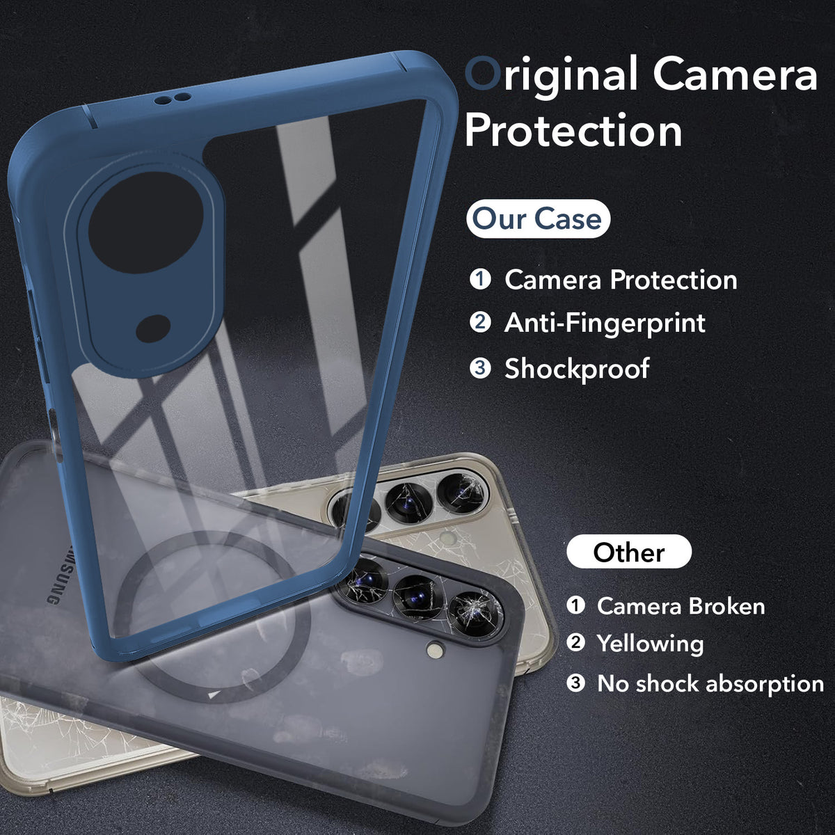 For Vivo T5e 4G Back Cover Case Ultra-Hybrid (Lifetime Anti Yellow | Anti Scratch | Crystal Clear Shockproof)