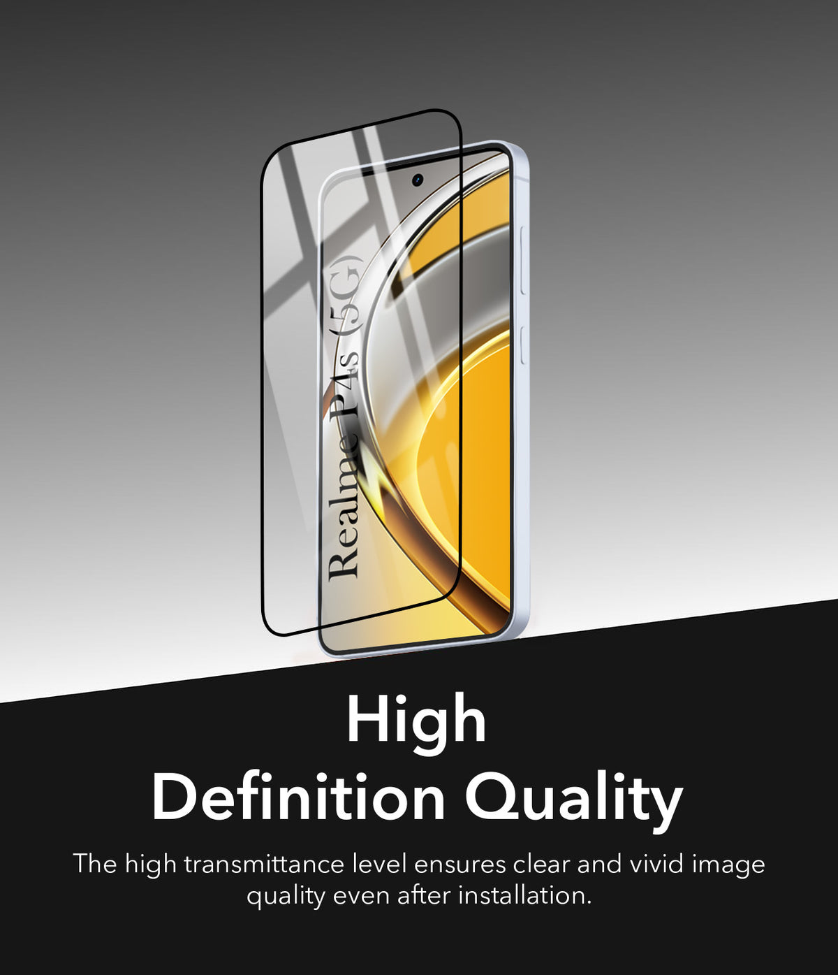 (Pack of 2) Tempered Glass For Realme P4s 5G Military-Grade Gorilla Tempered Glass Screen Protector With Installation Kit | Shatterproof, Full Coverage, HD Clear, Scratch Resistant