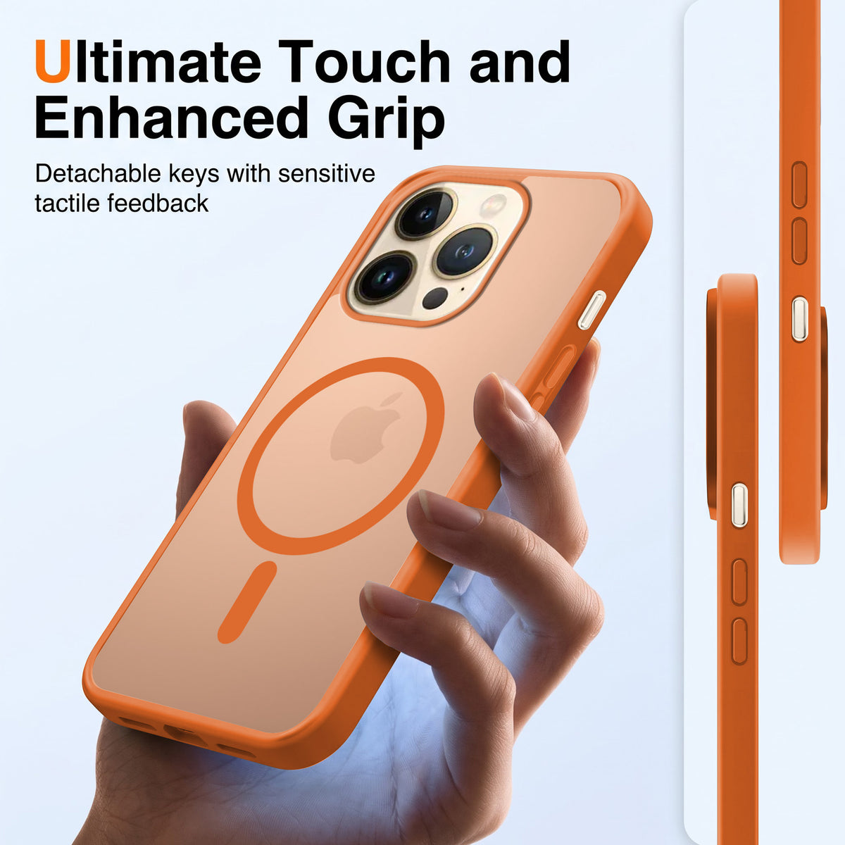 For Apple iPhone 13 pro Matte Finish Back Case Cover (MagSafe Compatible | Translucent Soft Touch | Slim and Unbreakable)