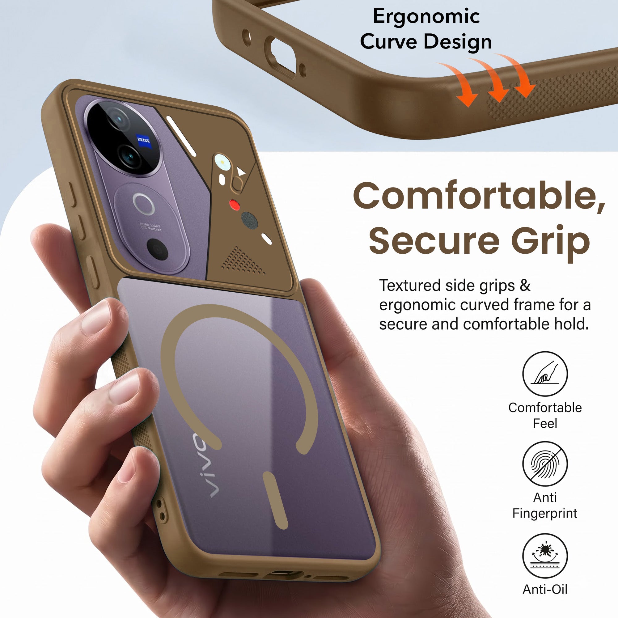 For Vivo V40 | Vivo V40 Pro Back Cover Case Lifetime Anti-Yellow Clear (Camera Protection | Side Grip | Wireless MagSafe Compatible)