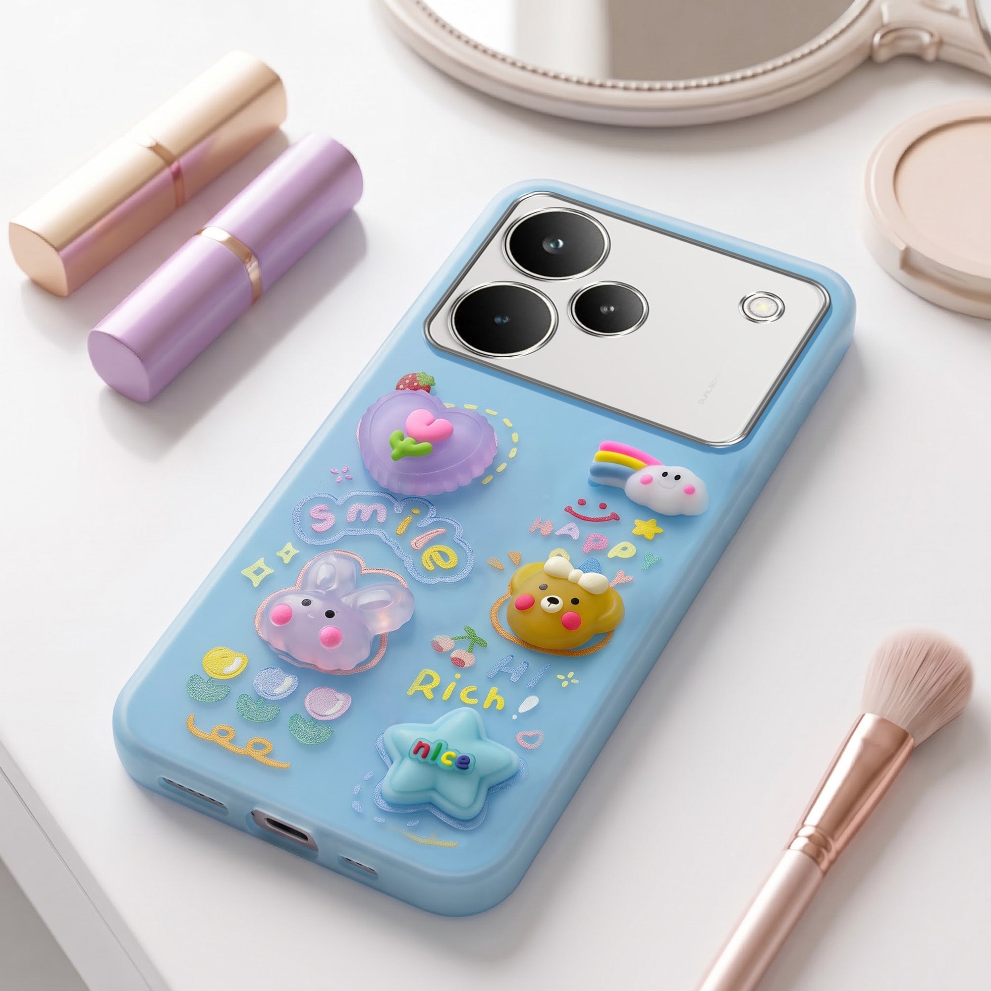 For Realme P4 Pro Back Cover Case (3D Cute Cartoons | Hard Back Side Soft | Matte Premium Finish | HD Printing)