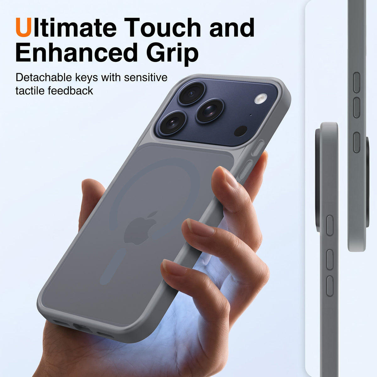 For Apple iPhone 17 Pro Max Matte Finish Back Case Cover (MagSafe Compatible | Translucent Soft Touch | Slim and Unbreakable)