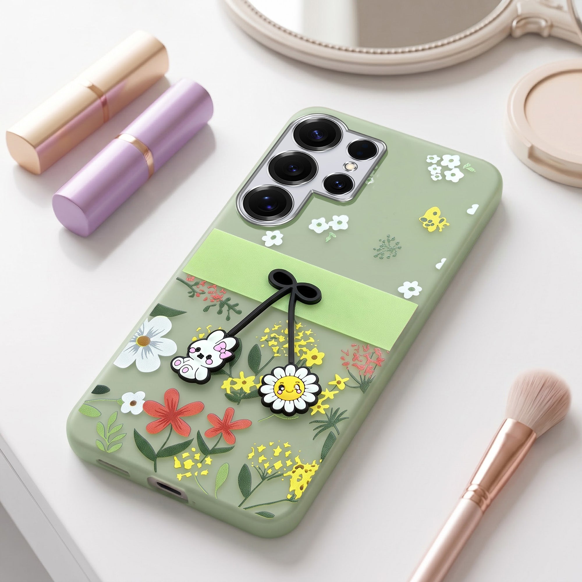 For Samsung Galaxy S25 Ultra Back Cover Case (3D Cute Cartoons | Hard Back Side Soft | Matte Premium Finish | HD Printing)