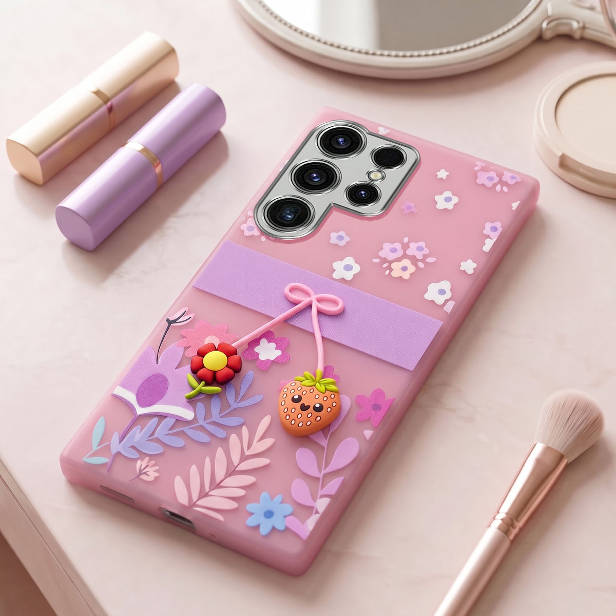For Samsung Galaxy S23 Ultra Back Cover Case (3D Cute Cartoons | Hard Back Side Soft | Matte Premium Finish | HD Printing)