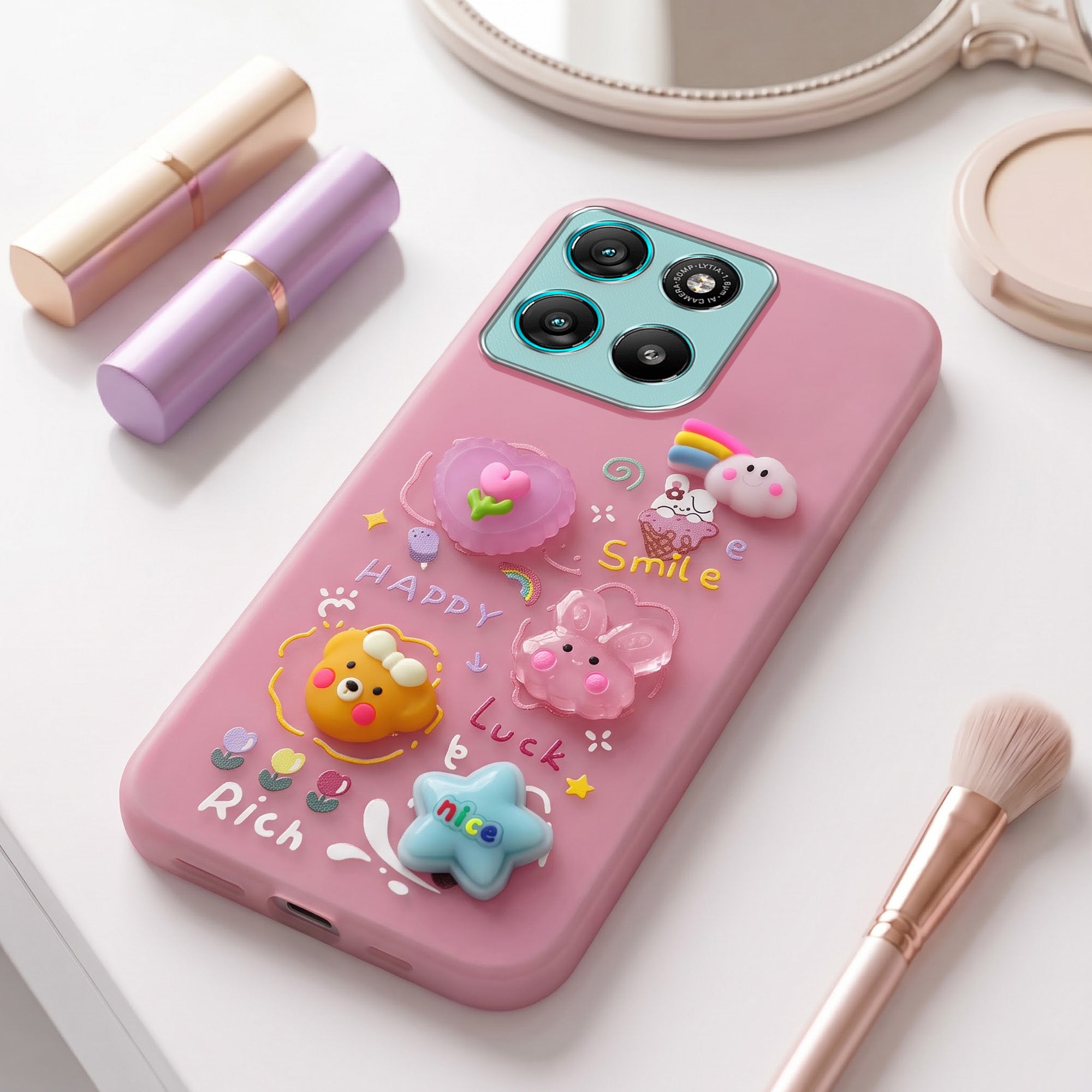 For Motorola Moto G67 Power | G57 Power Back Cover Case (3D Cute Cartoons | Hard Back Side Soft | Matte Premium Finish | HD Printing)