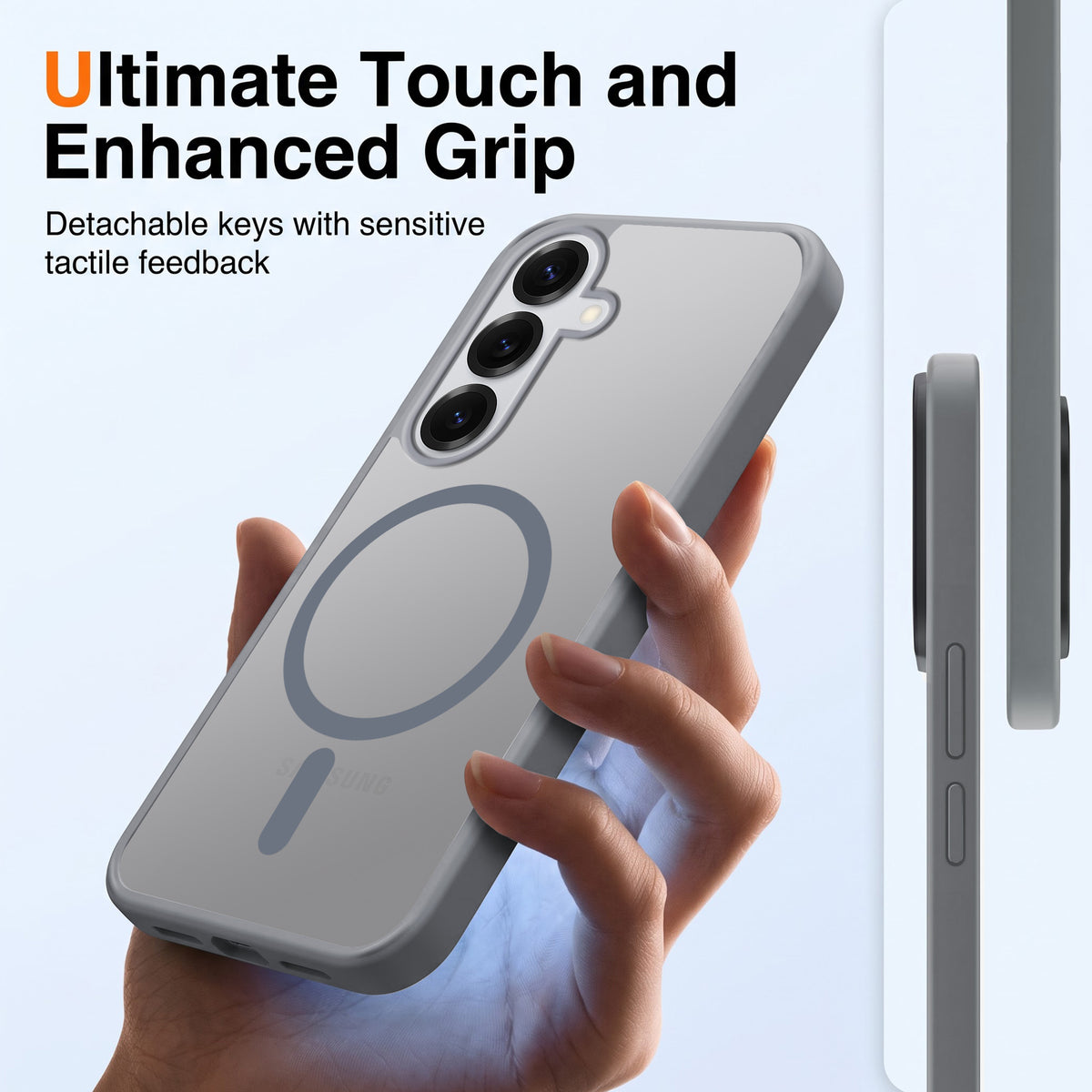 For Samsung Galaxy S25 Plus Matte Finish Back Case Cover (MagSafe Compatible | Translucent Soft Touch | Slim and Unbreakable)