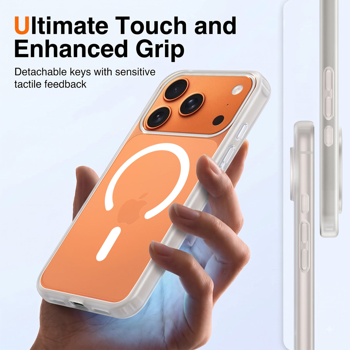 For Apple iPhone 17 Pro Max Matte Finish Back Case Cover (MagSafe Compatible | Translucent Soft Touch | Slim and Unbreakable)