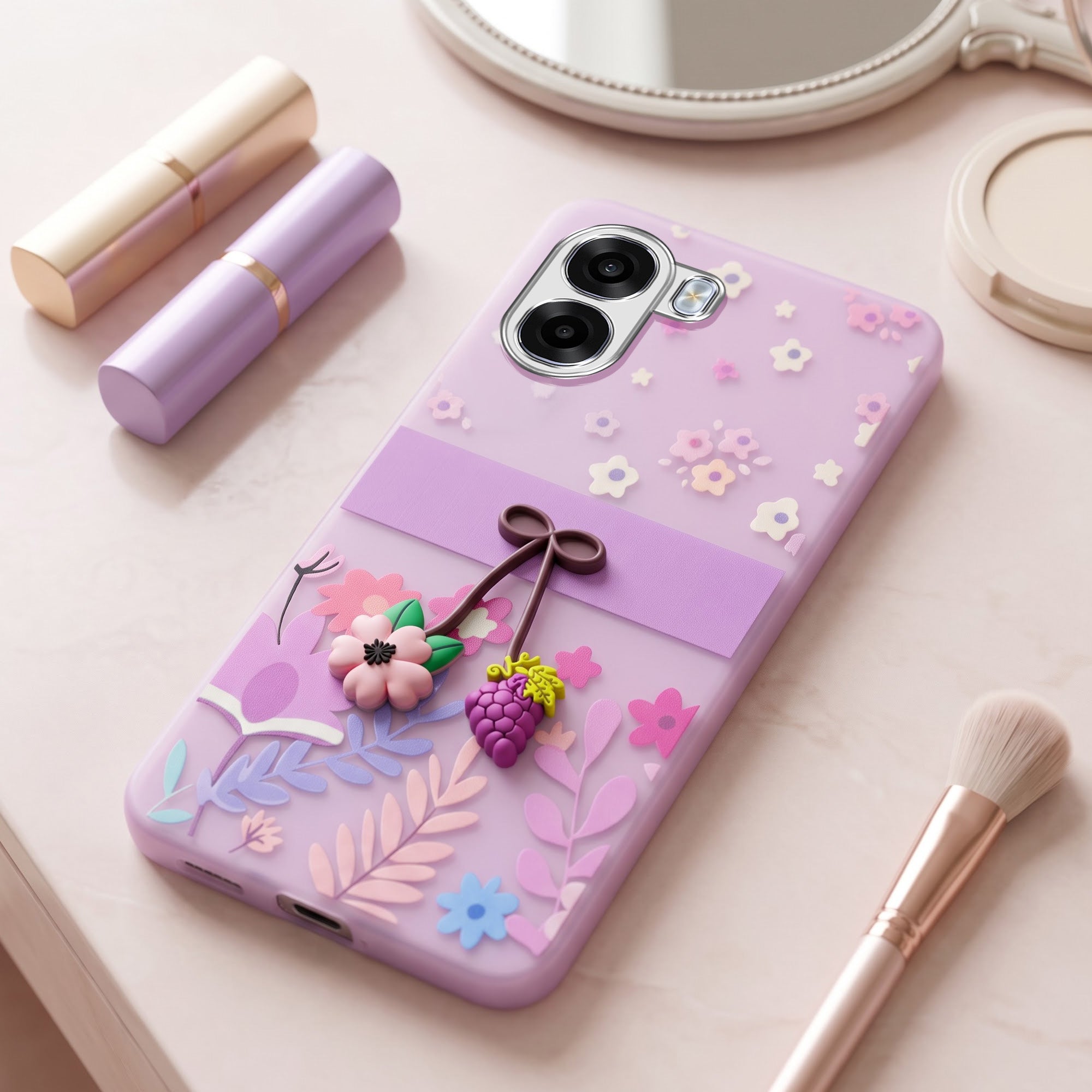 For Oppo K14x 5G Back Cover Case (3D Cute Cartoons | Hard Back Side Soft | Matte Premium Finish | HD Printing)