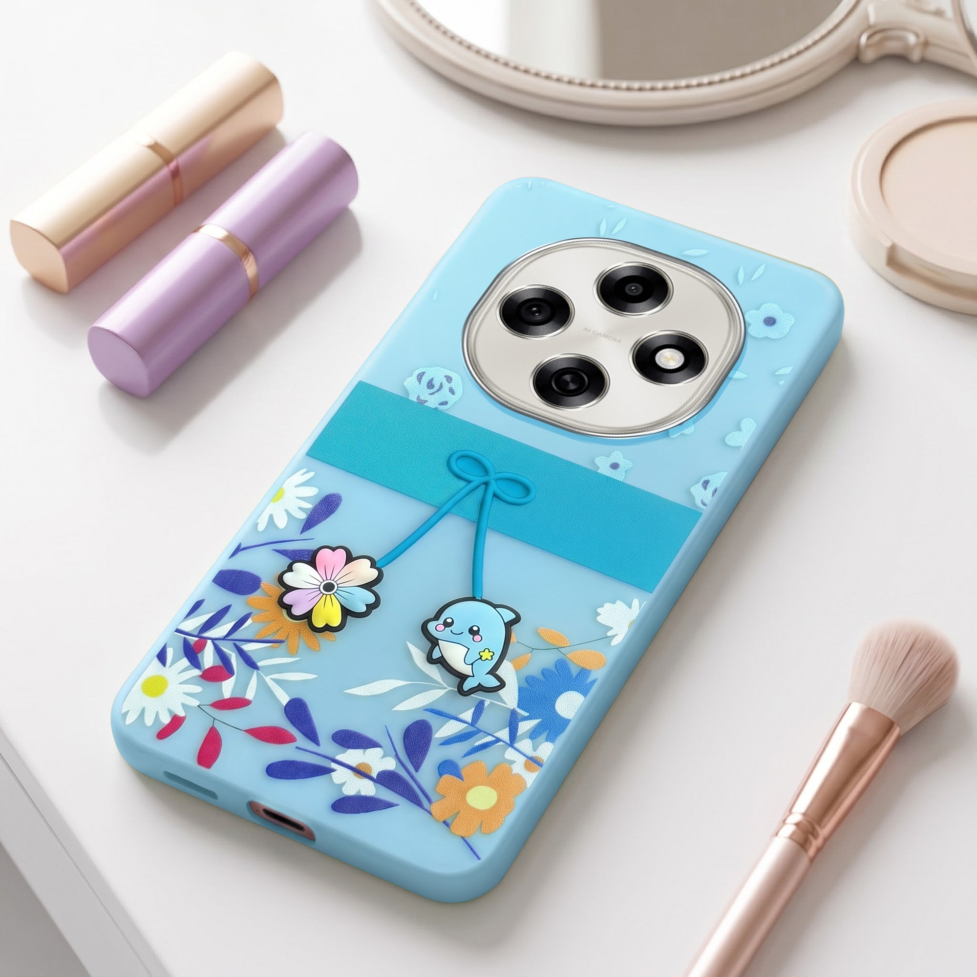 For Oppo F31 Pro Back Cover Case (3D Cute Cartoons | Hard Back Side Soft | Matte Premium Finish | HD Printing)