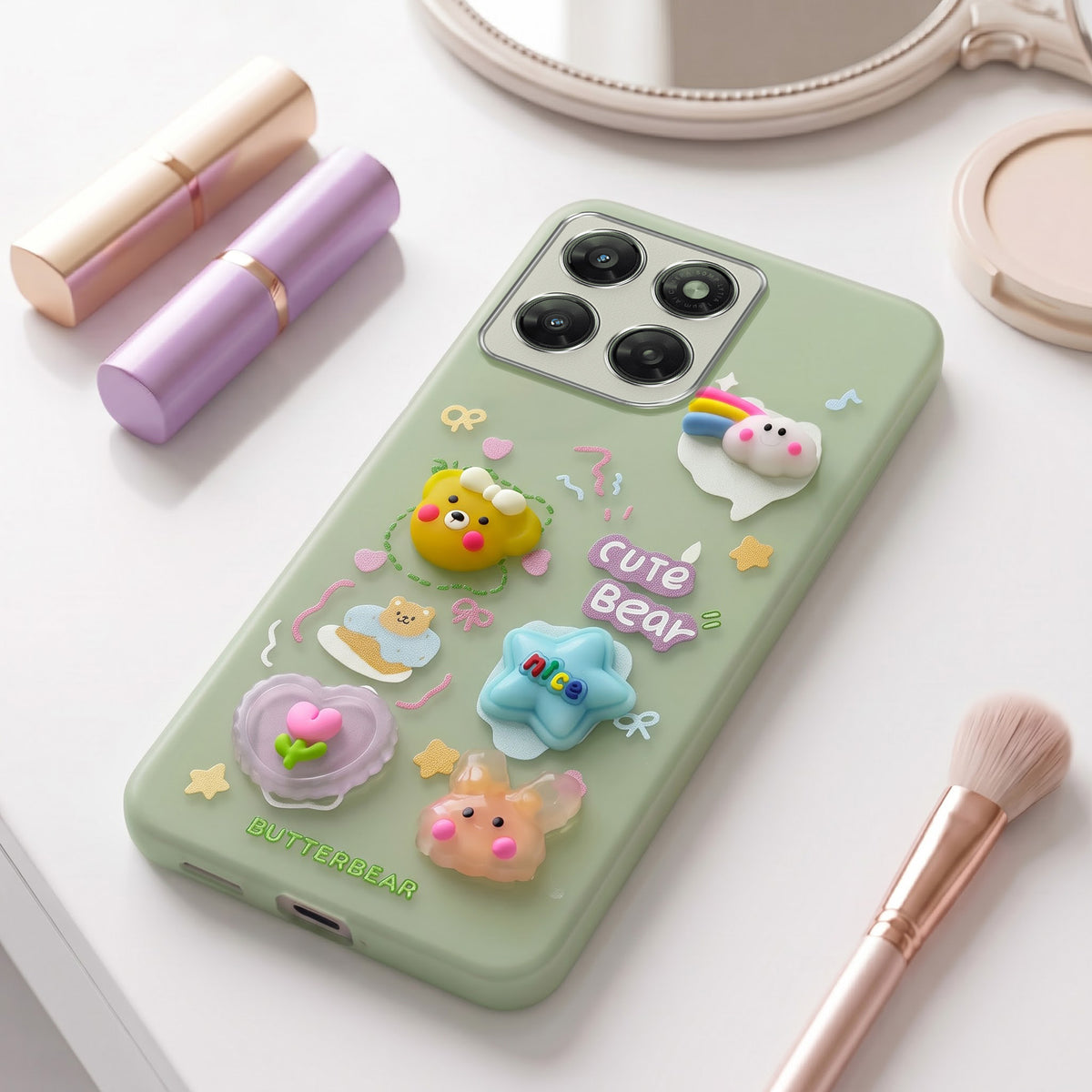 For Motorola Moto G77 Power Back Cover Case (3D Cute Cartoons | Hard Back Side Soft | Matte Premium Finish | HD Printing)