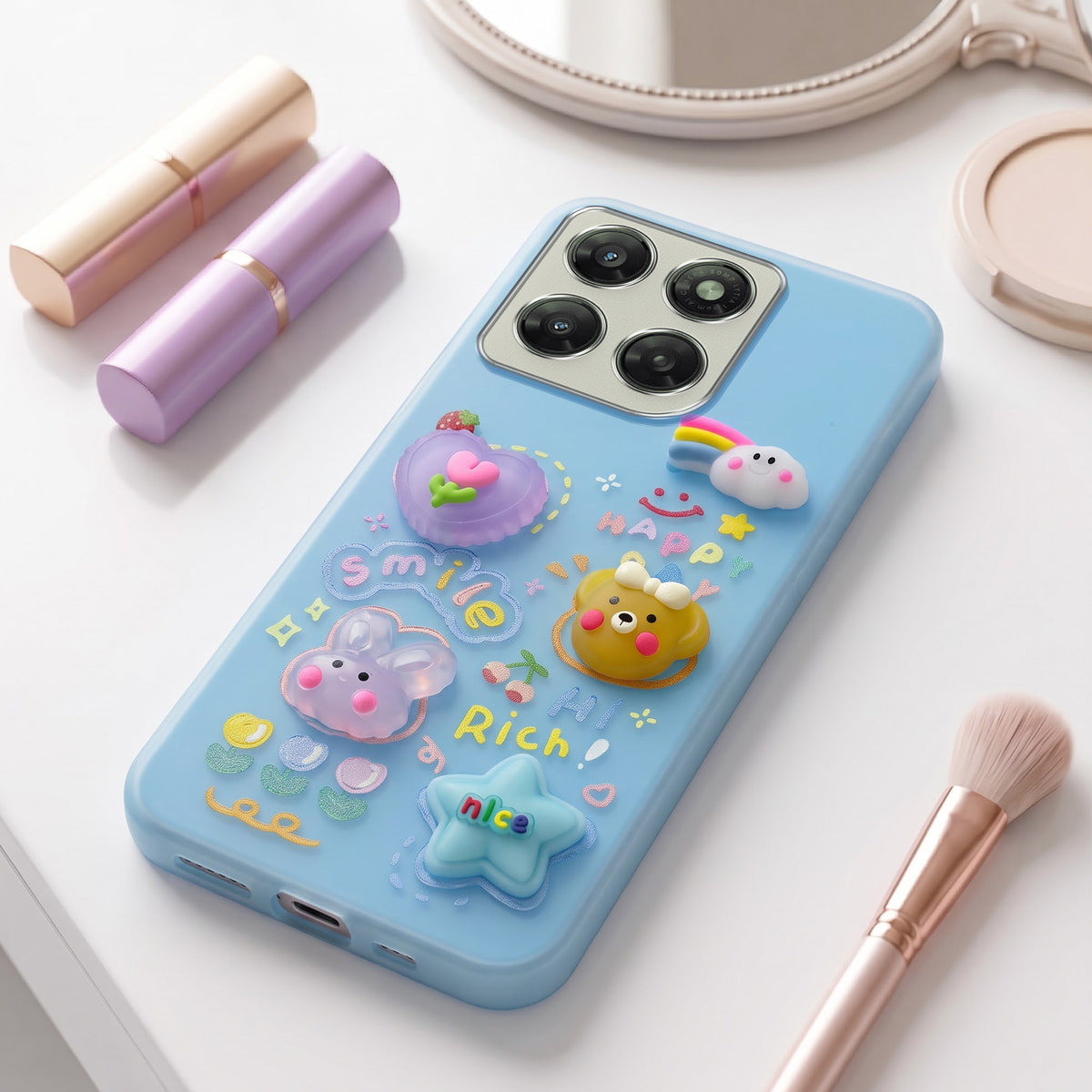 For Motorola Moto G77 Power Back Cover Case (3D Cute Cartoons | Hard Back Side Soft | Matte Premium Finish | HD Printing)