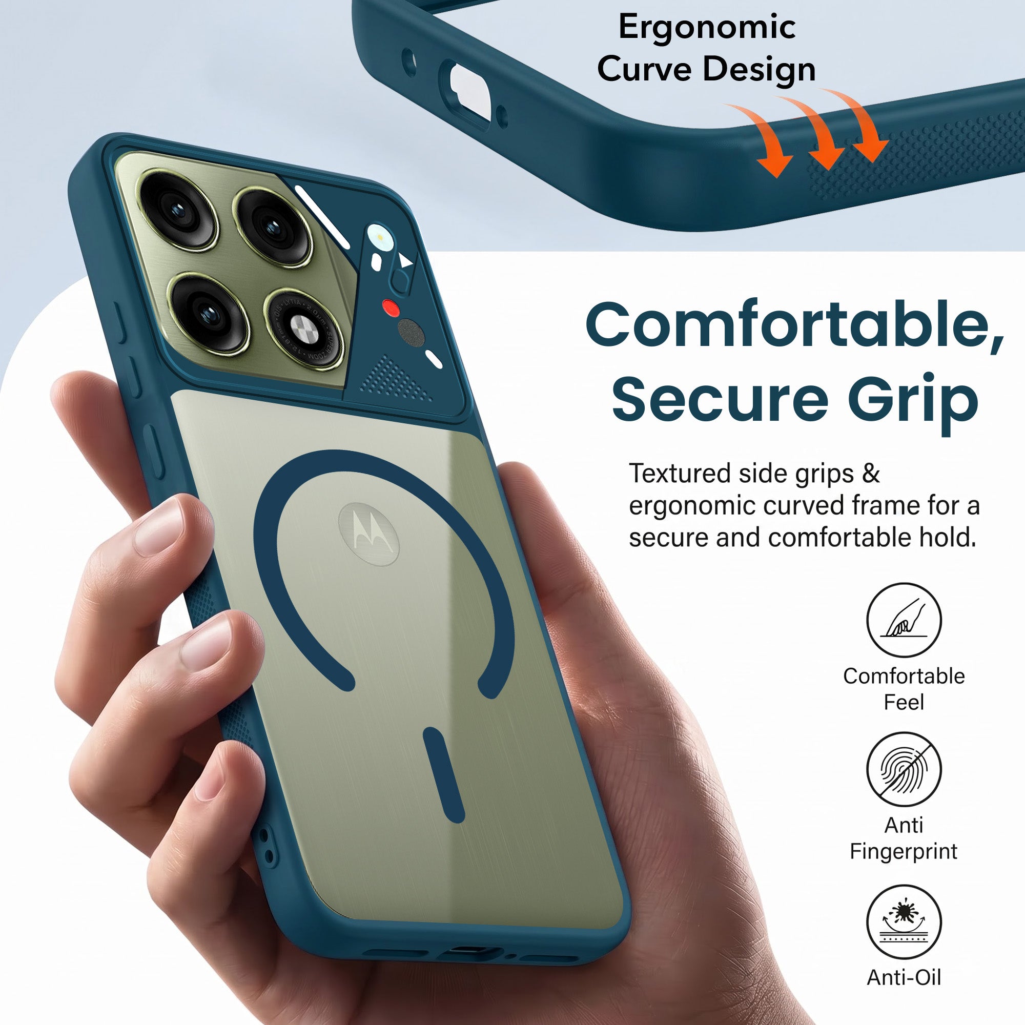 For Motorola Moto Edge 70 Pro Back Cover Case Lifetime Anti-Yellow Clear (Camera Protection | Side Grip | Wireless MagSafe Compatible)