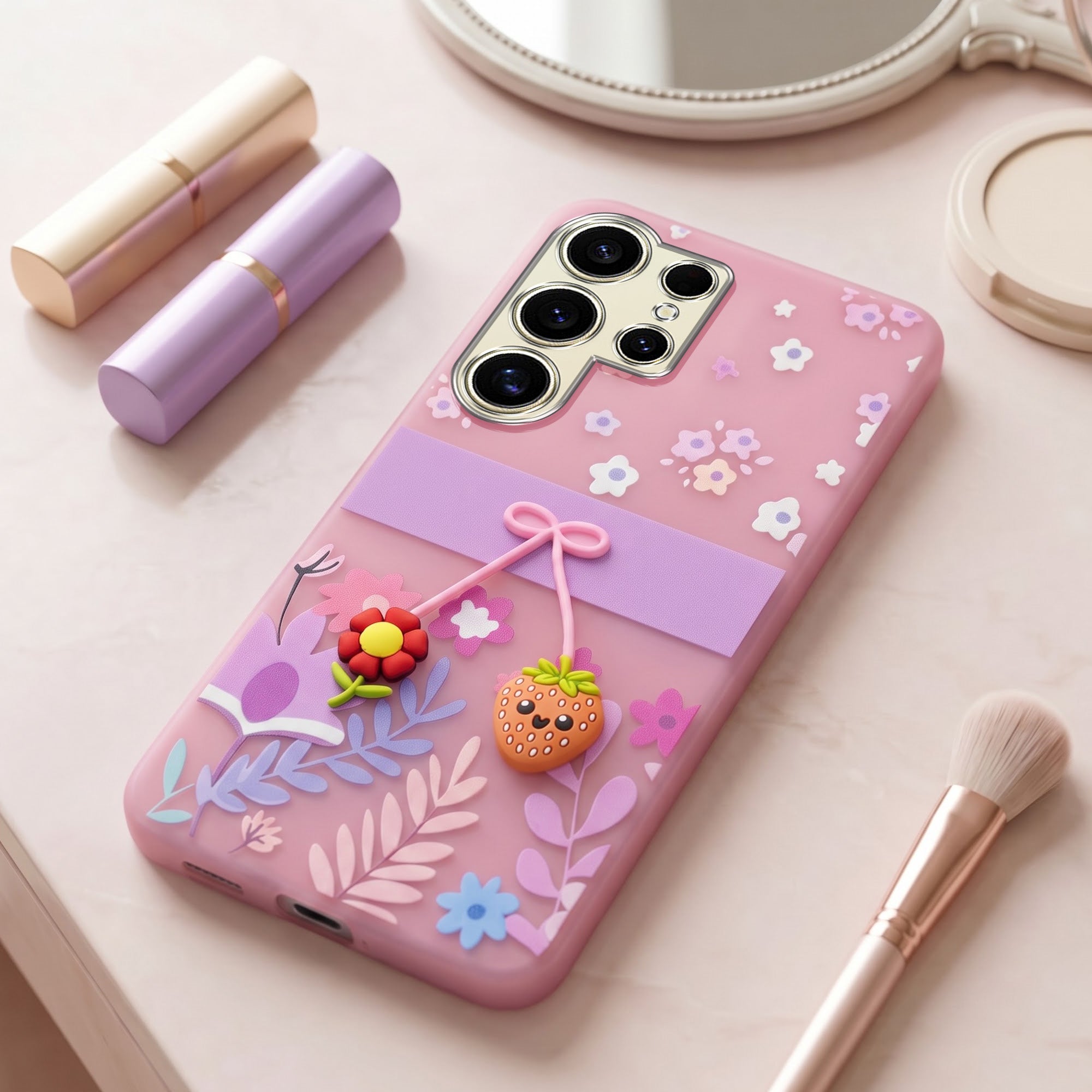 For Samsung Galaxy S24 Ultra Back Cover Case (3D Cute Cartoons | Hard Back Side Soft | Matte Premium Finish | HD Printing)