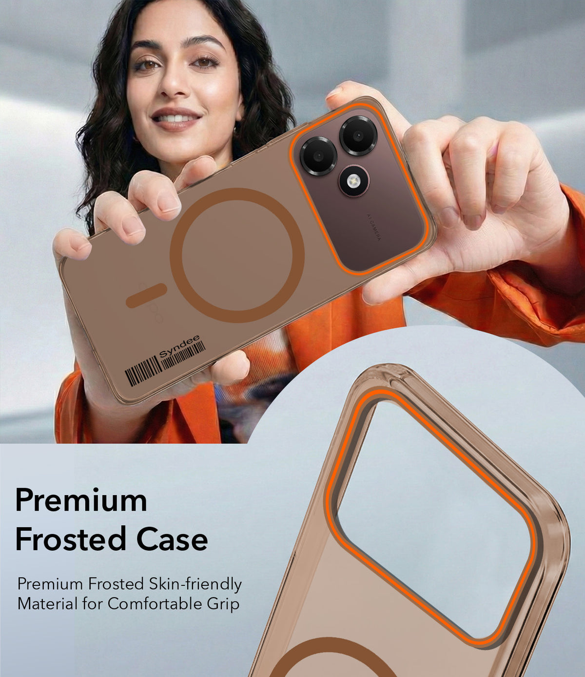 For Oppo A6c 4G Back Cover Case (Soft Touch | Camera Bump Protection | MagSafe Compatible | Matte Finish)