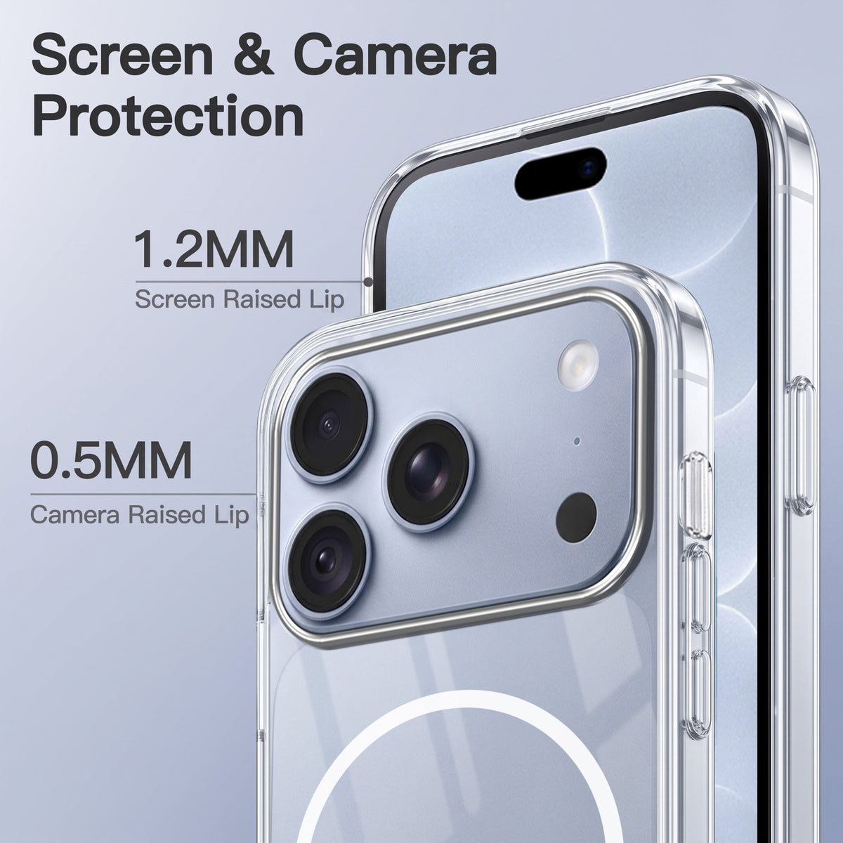 For Apple iPhone 18 Pro Back Case Cover Crystal Anti Yellow (Unbreakable PC | MagSafe Wireless Charging Support |Camera Protection Bump)
