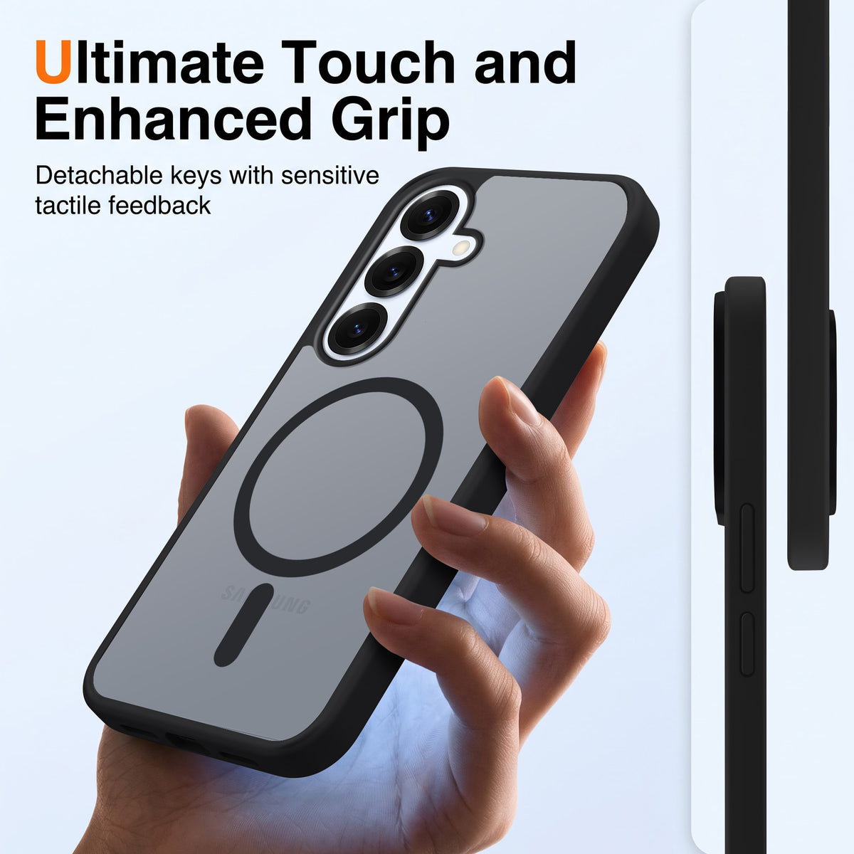 For Samsung Galaxy S25 Plus Matte Finish Back Case Cover (MagSafe Compatible | Translucent Soft Touch | Slim and Unbreakable)