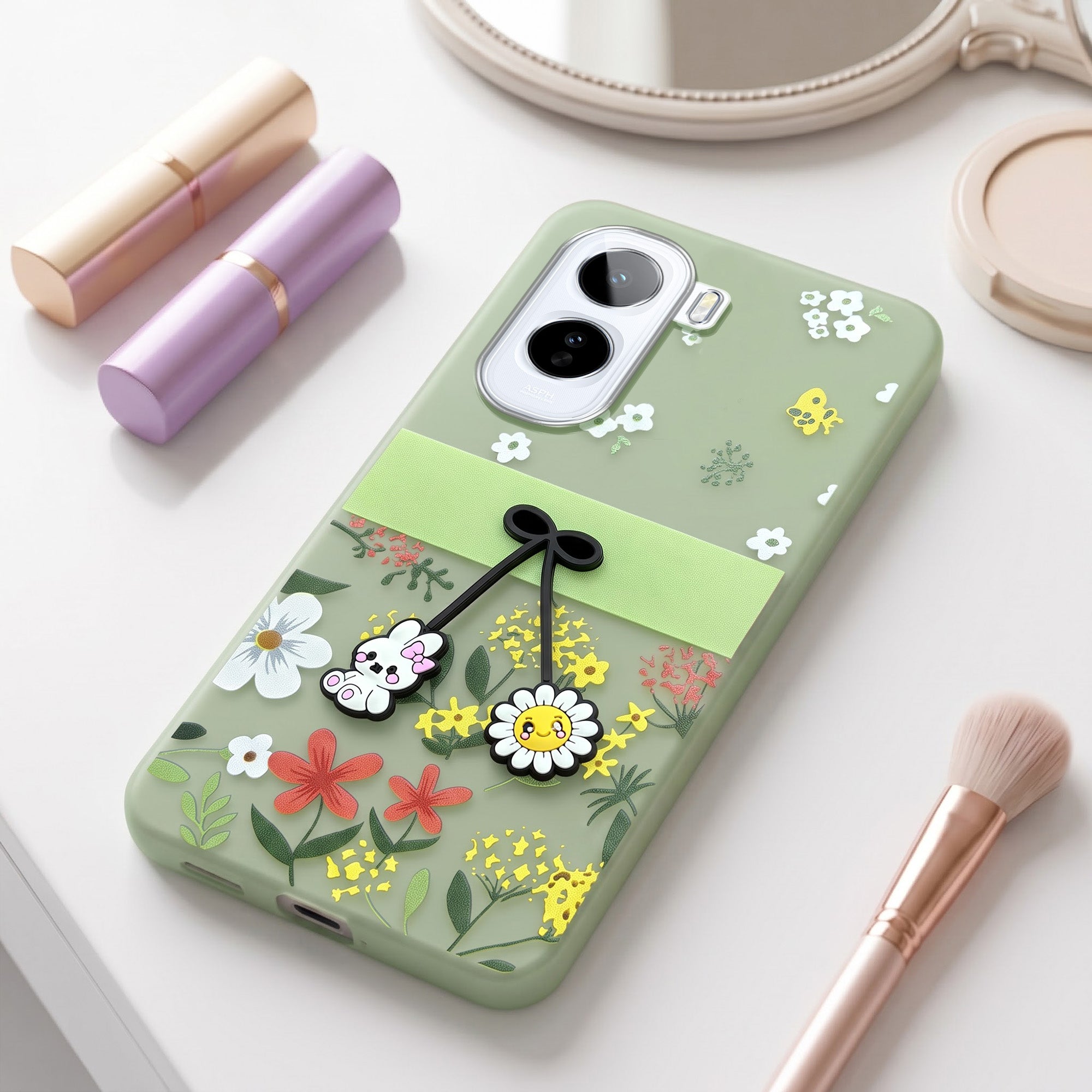 For Vivo T5 Pro 5G Back Cover Case (3D Cute Cartoons | Hard Back Side Soft | Matte Premium Finish | HD Printing)