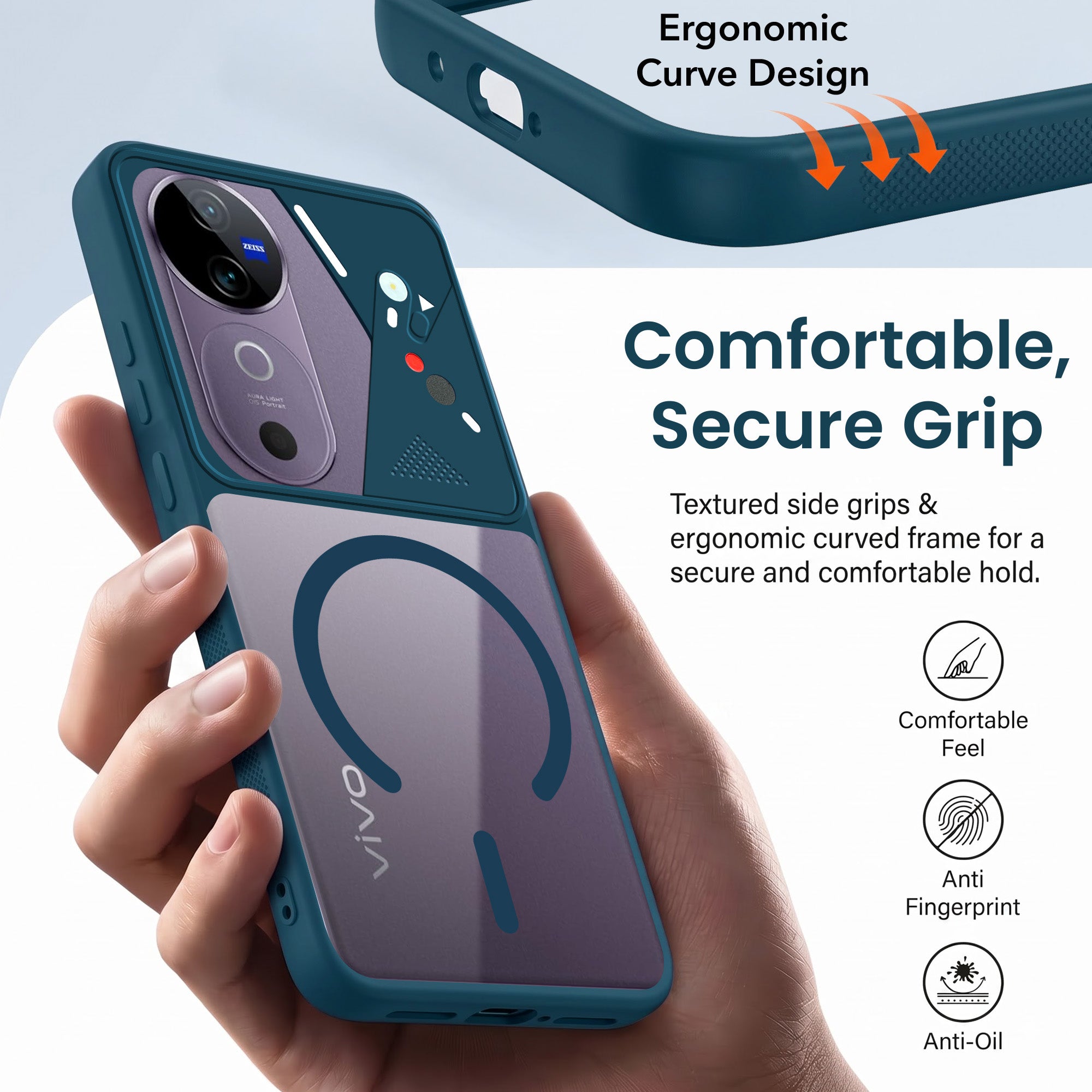 For Vivo V40 | Vivo V40 Pro Back Cover Case Lifetime Anti-Yellow Clear (Camera Protection | Side Grip | Wireless MagSafe Compatible)