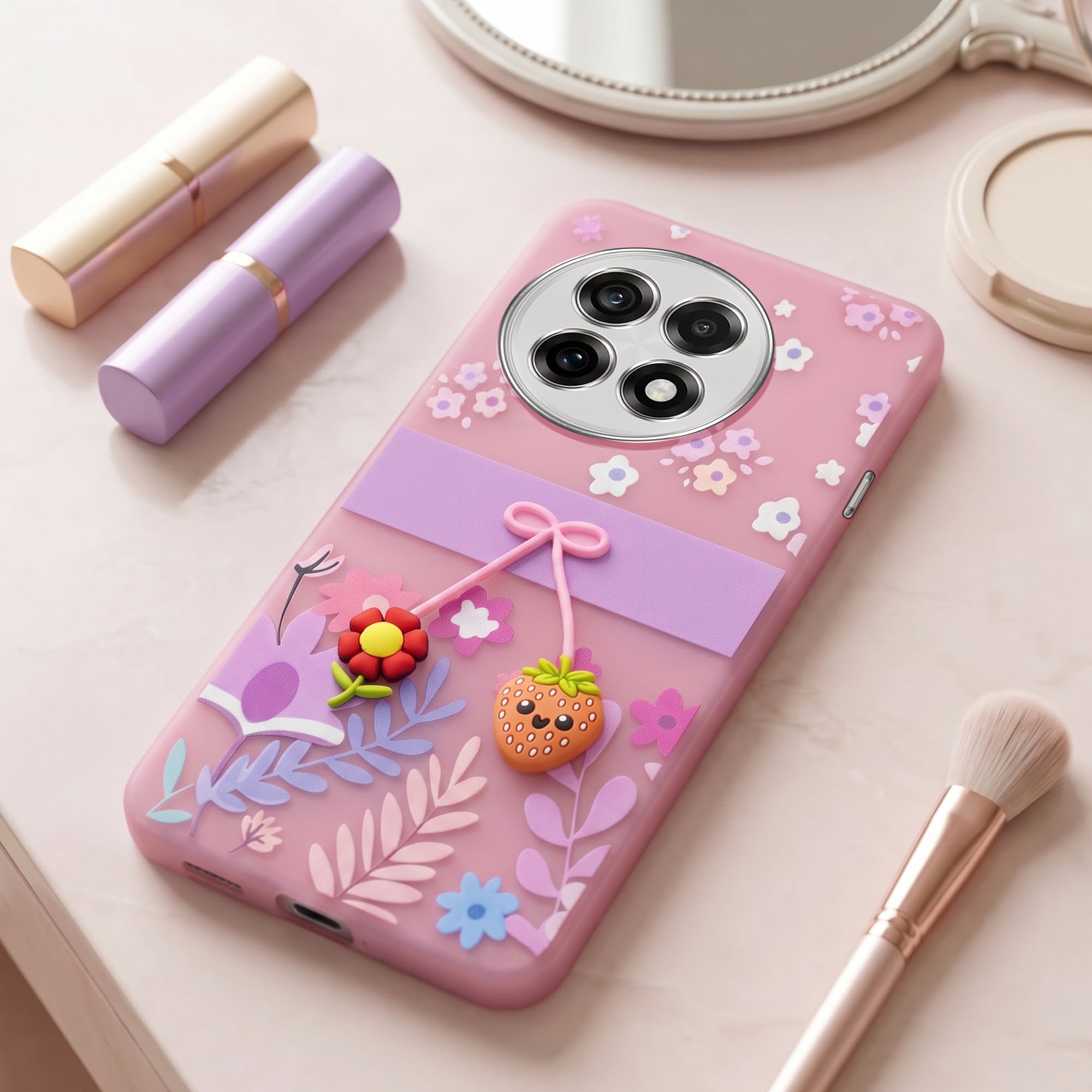 For OnePlus 13R Back Cover Case (3D Cute Cartoons | Hard Back Side Soft | Matte Premium Finish | HD Printing)