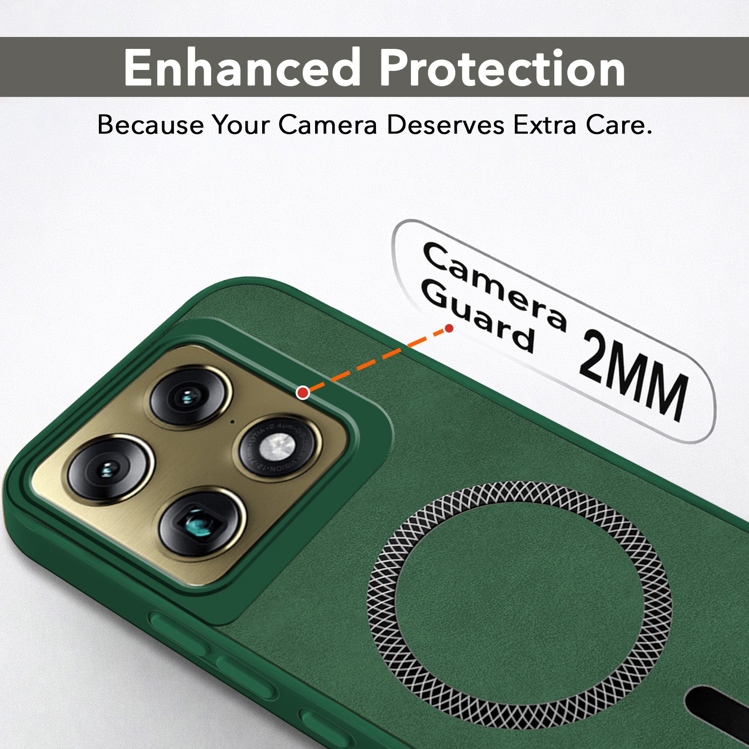 For Motorola Moto Signature 5G Back Cover Case Leather Finish (MagSafe Compatible Wireless Charging | Soft Touch | Camera Bump Protection)