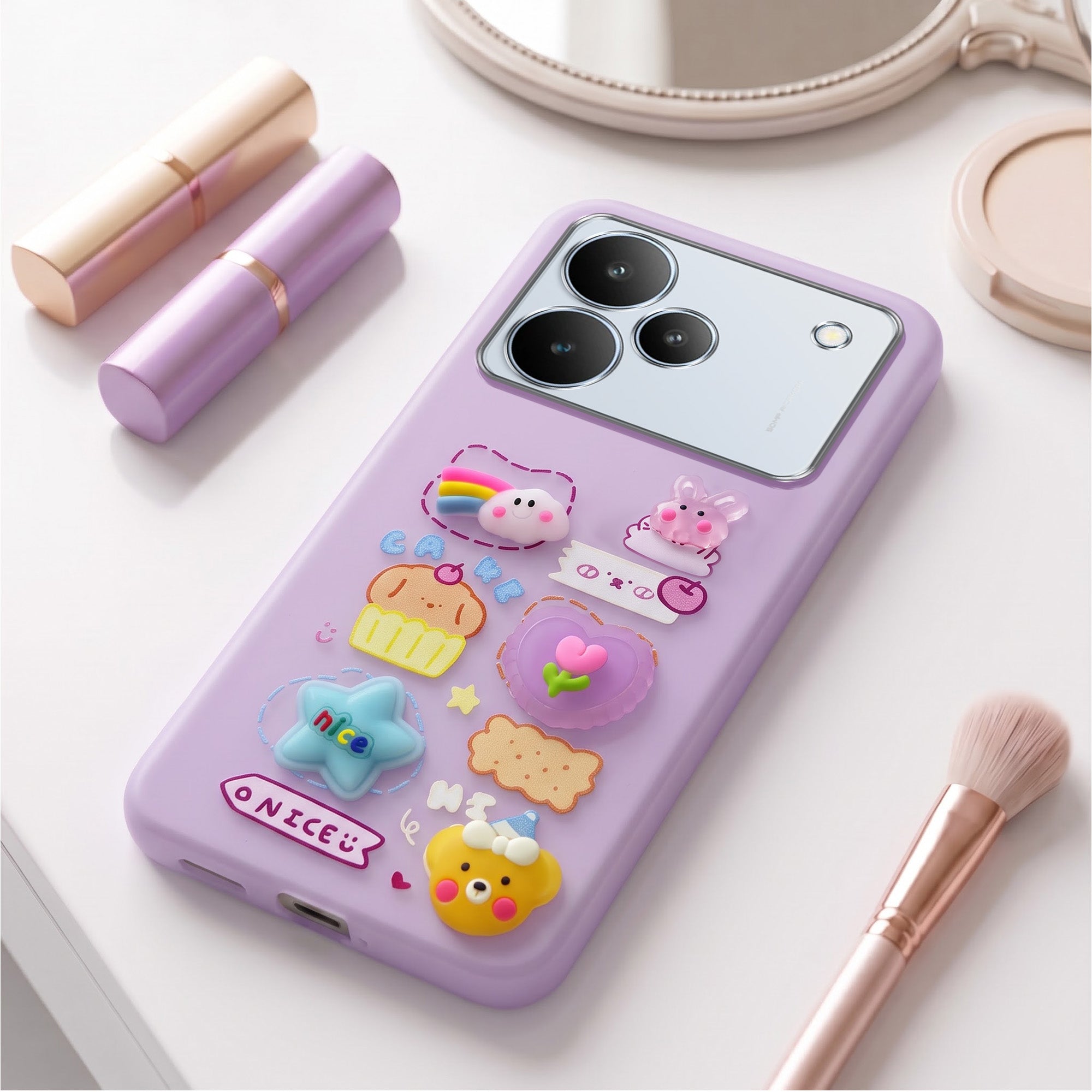For Realme P4 Back Cover Case (3D Cute Cartoons | Hard Back Side Soft | Matte Premium Finish | HD Printing)