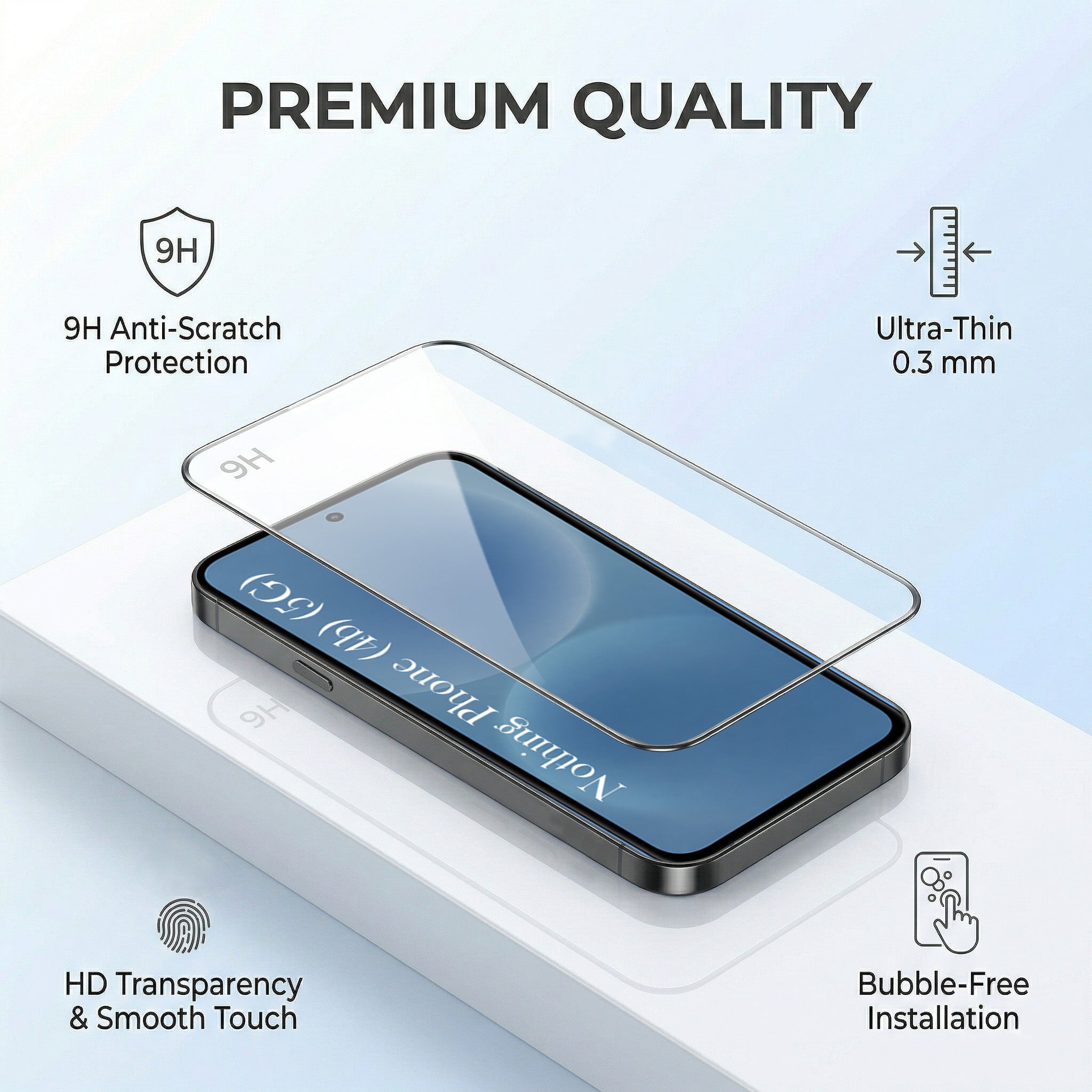 For Nothing Phone 4B 5G (Combo with Back Cover and 9H Tempered Glass (Lifetime Anti-Yellow | Crystal Clear Shockproof | Oleophobic Coating Screen Glass)