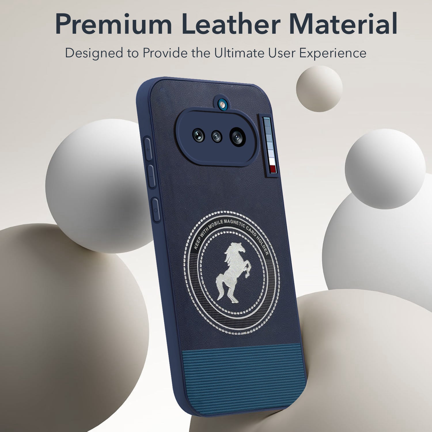 For Nothing Phone 4A 5G Back Cover Case PU Leather Finish (Professional Minimalist Texture | MagSafe Compatile | Camera Protection | Sleek Sober Formal)