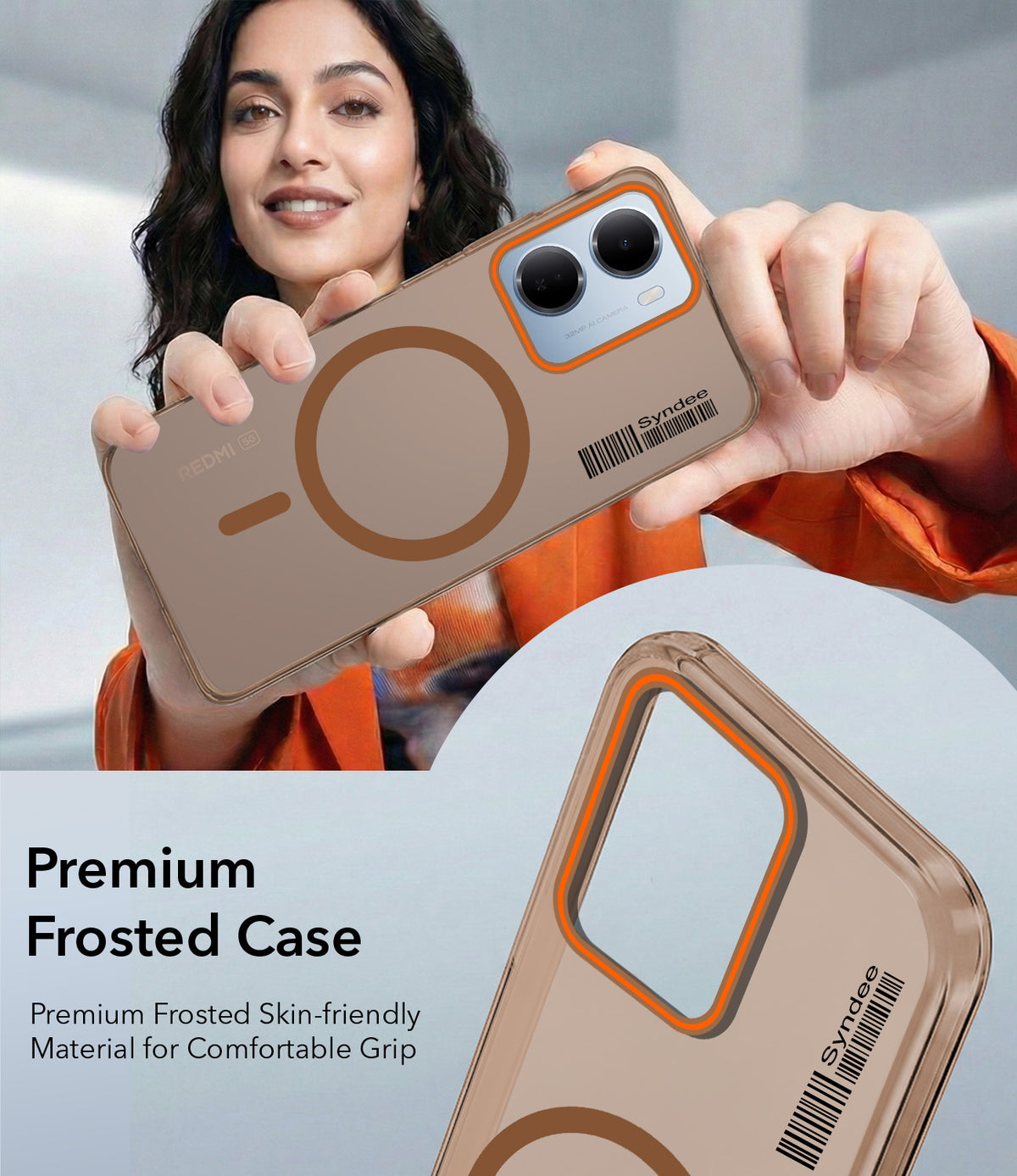 For Redmi 15A 5G Back Cover Case (Soft Touch | Camera Bump Protection | MagSafe Compatible | Matte Finish)