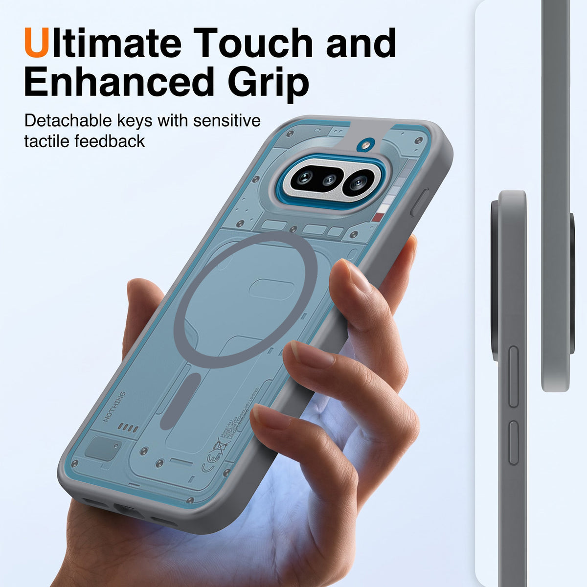 For Nothing Phone 4A 5G Matte Finish Back Case Cover (MagSafe Compatible | Translucent Soft Touch | Slim and Unbreakable)