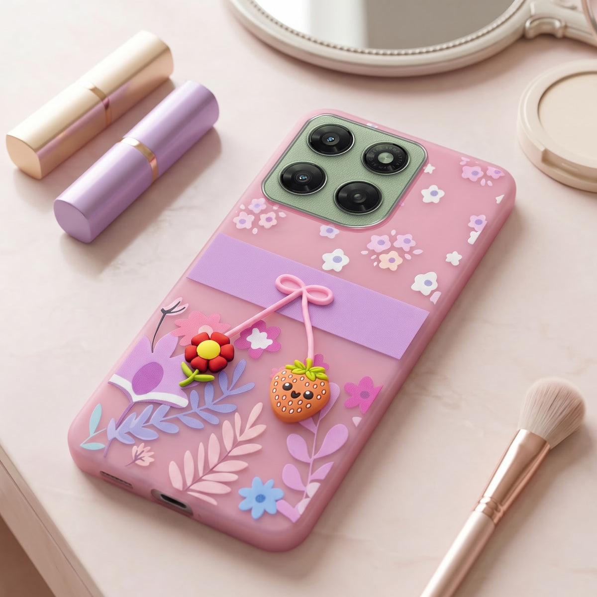 For Motorola Moto G77 Power Back Cover Case (3D Cute Cartoons | Hard Back Side Soft | Matte Premium Finish | HD Printing)