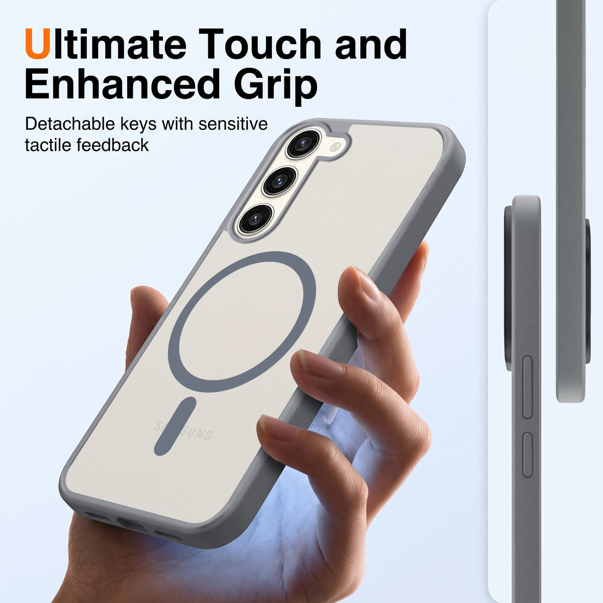 For Samsung Galaxy S23 Plus Matte Finish Back Case Cover (MagSafe Compatible | Translucent Soft Touch | Slim and Unbreakable)