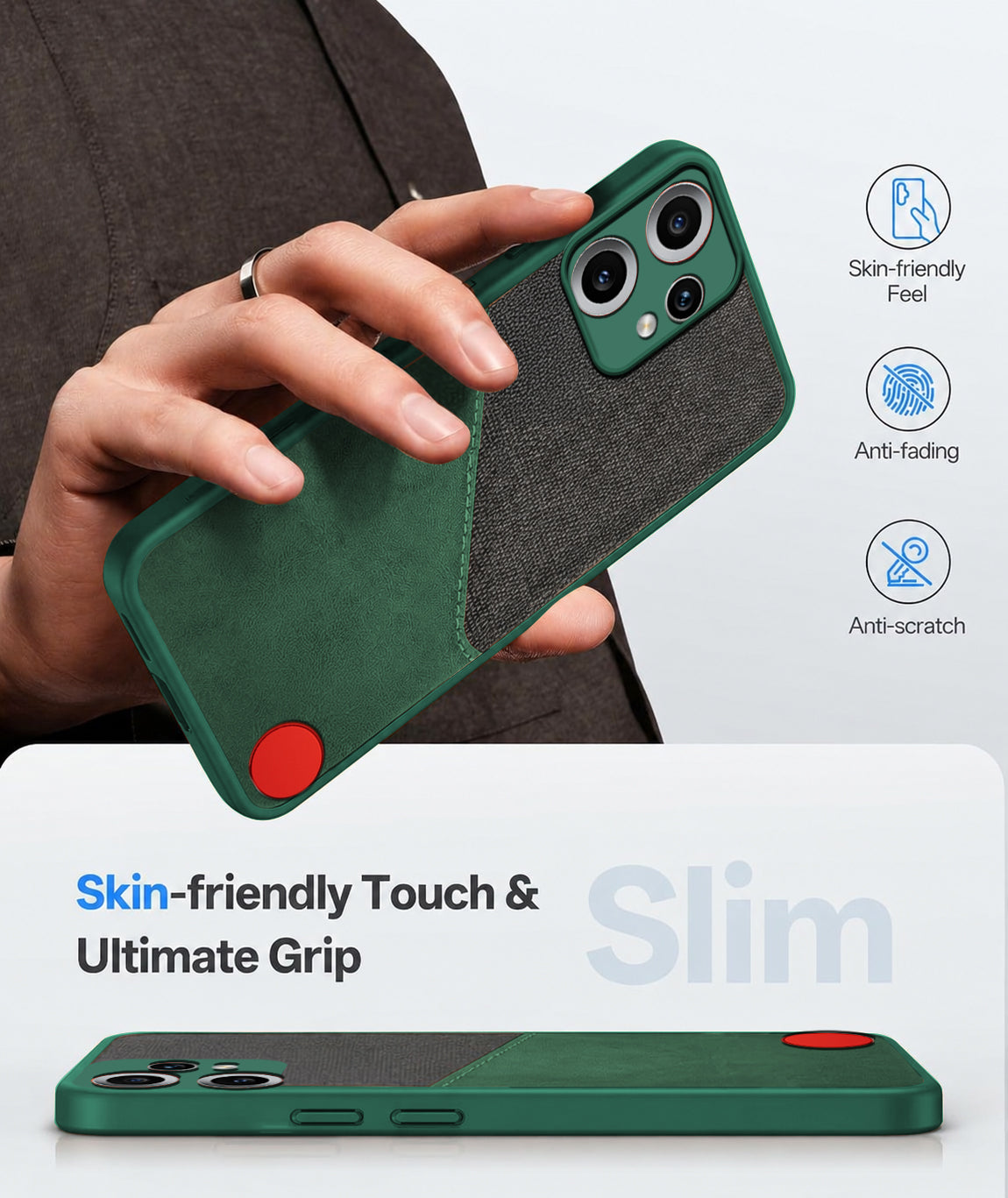 For Nothing CMF Phone 2 Pro Back Cover Case (Dual PU Leather Stitch | Professional Minimalist | Soft and Flexible)