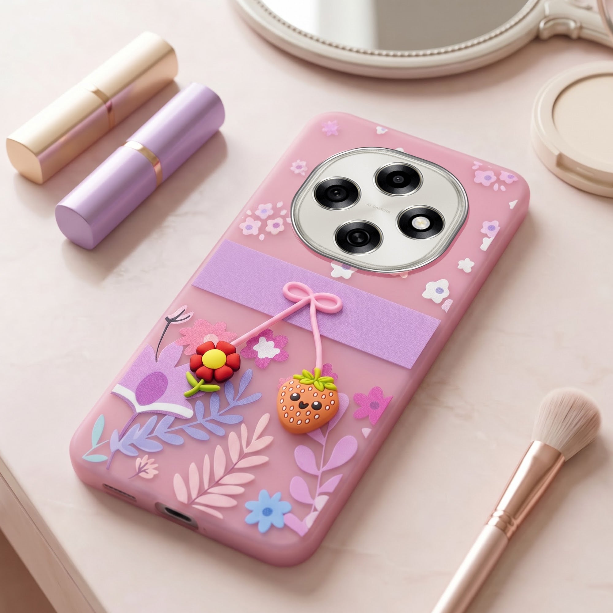 For Oppo F31 Pro Back Cover Case (3D Cute Cartoons | Hard Back Side Soft | Matte Premium Finish | HD Printing)