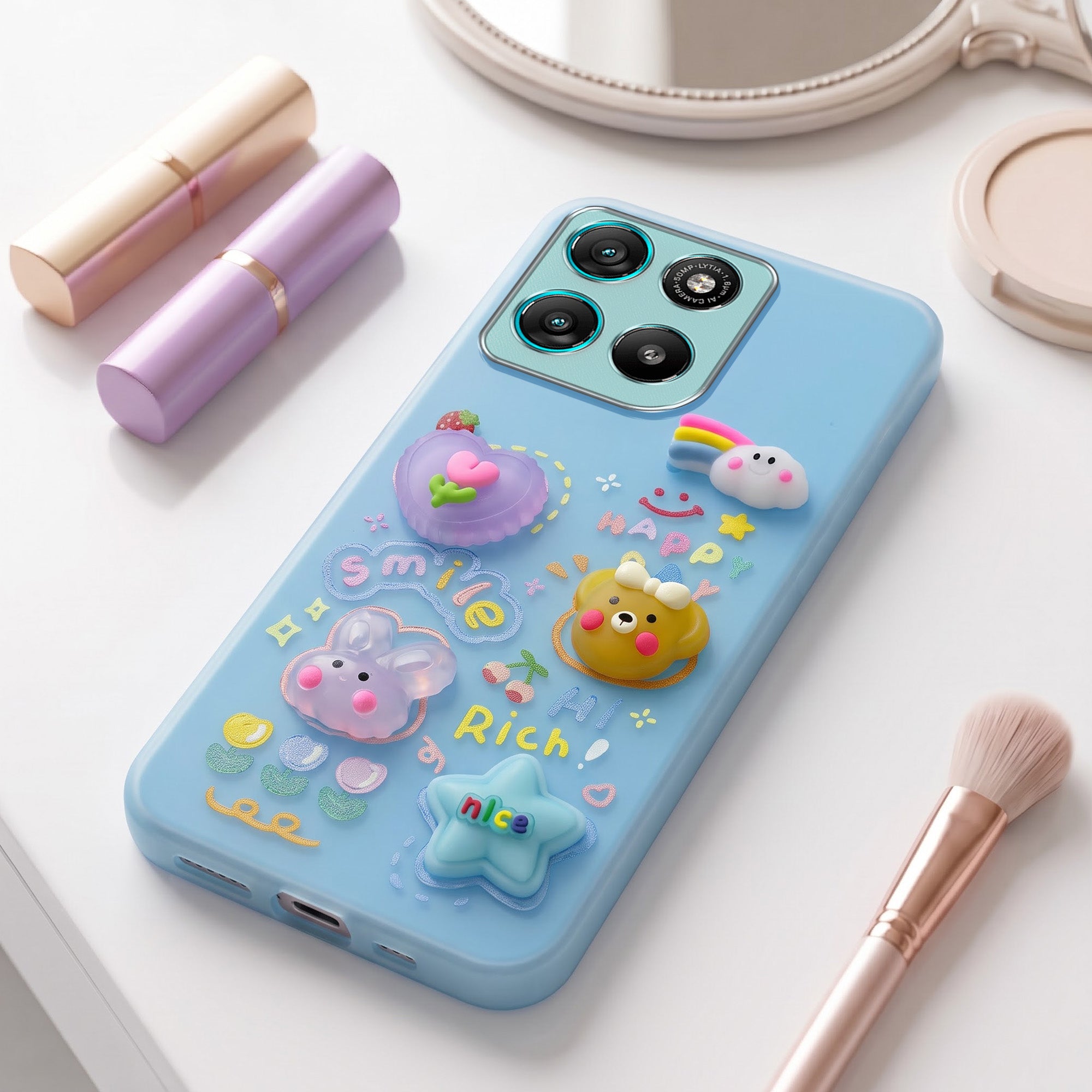 For Motorola Moto G67 Power | G57 Power Back Cover Case (3D Cute Cartoons | Hard Back Side Soft | Matte Premium Finish | HD Printing)