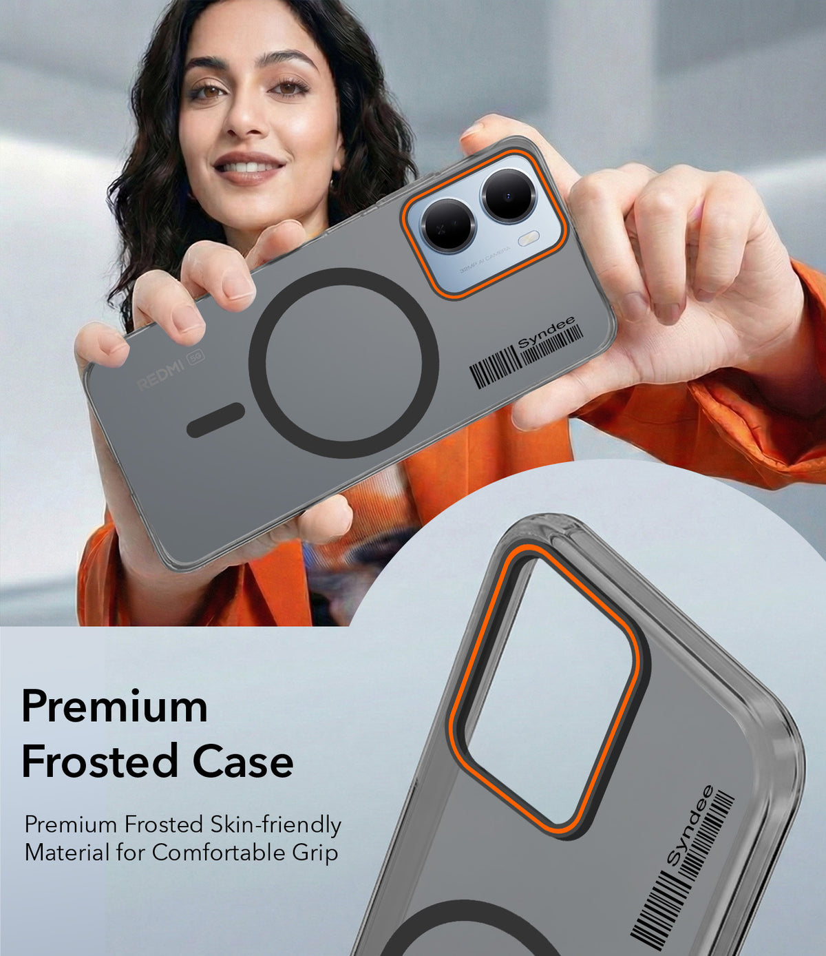For Redmi 15A 5G Back Cover Case (Soft Touch | Camera Bump Protection | MagSafe Compatible | Matte Finish)