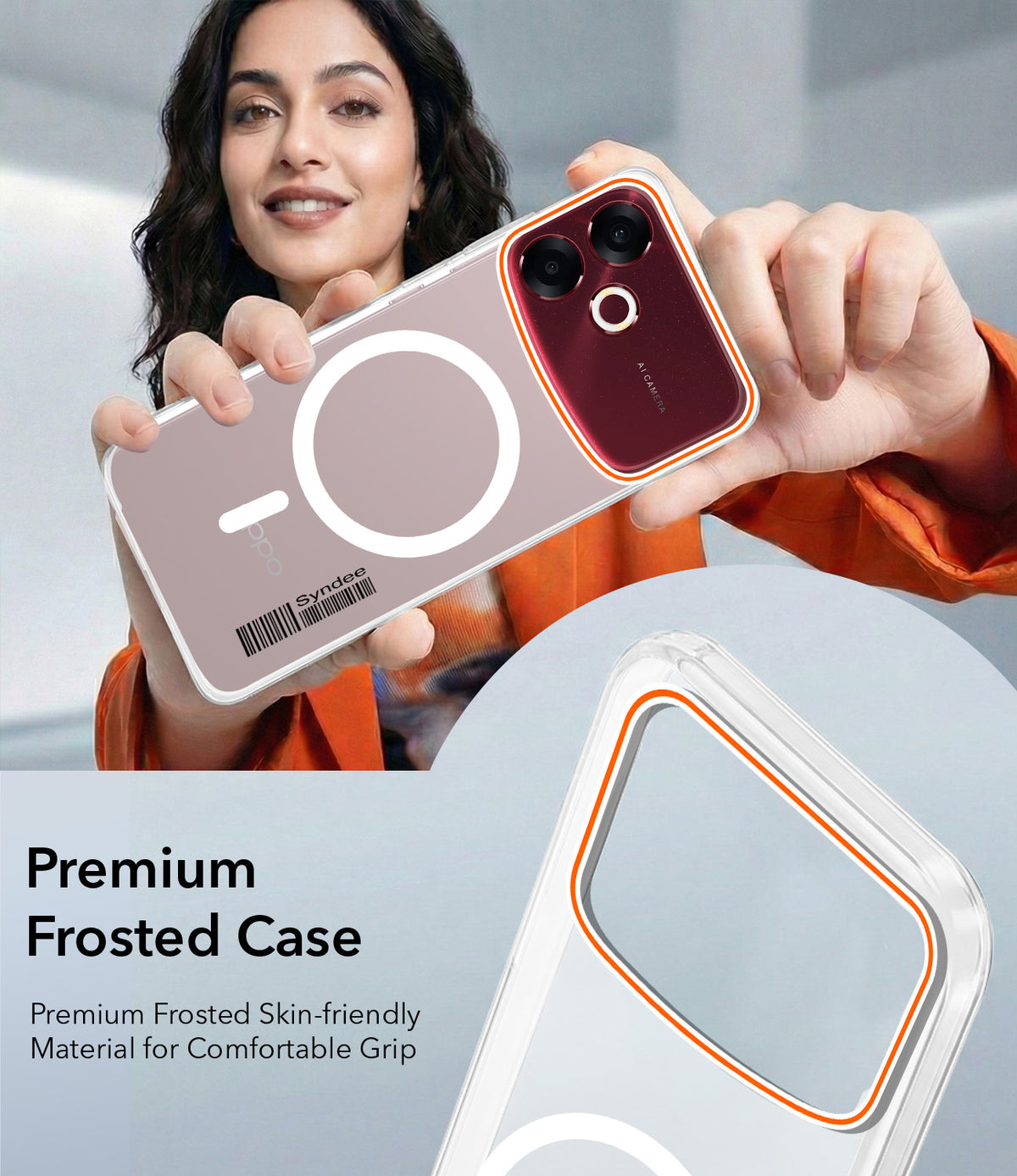 For Oppo F33 Pro 5G Back Cover Case (Soft Touch | Camera Bump Protection | MagSafe Compatible | Matte Finish)