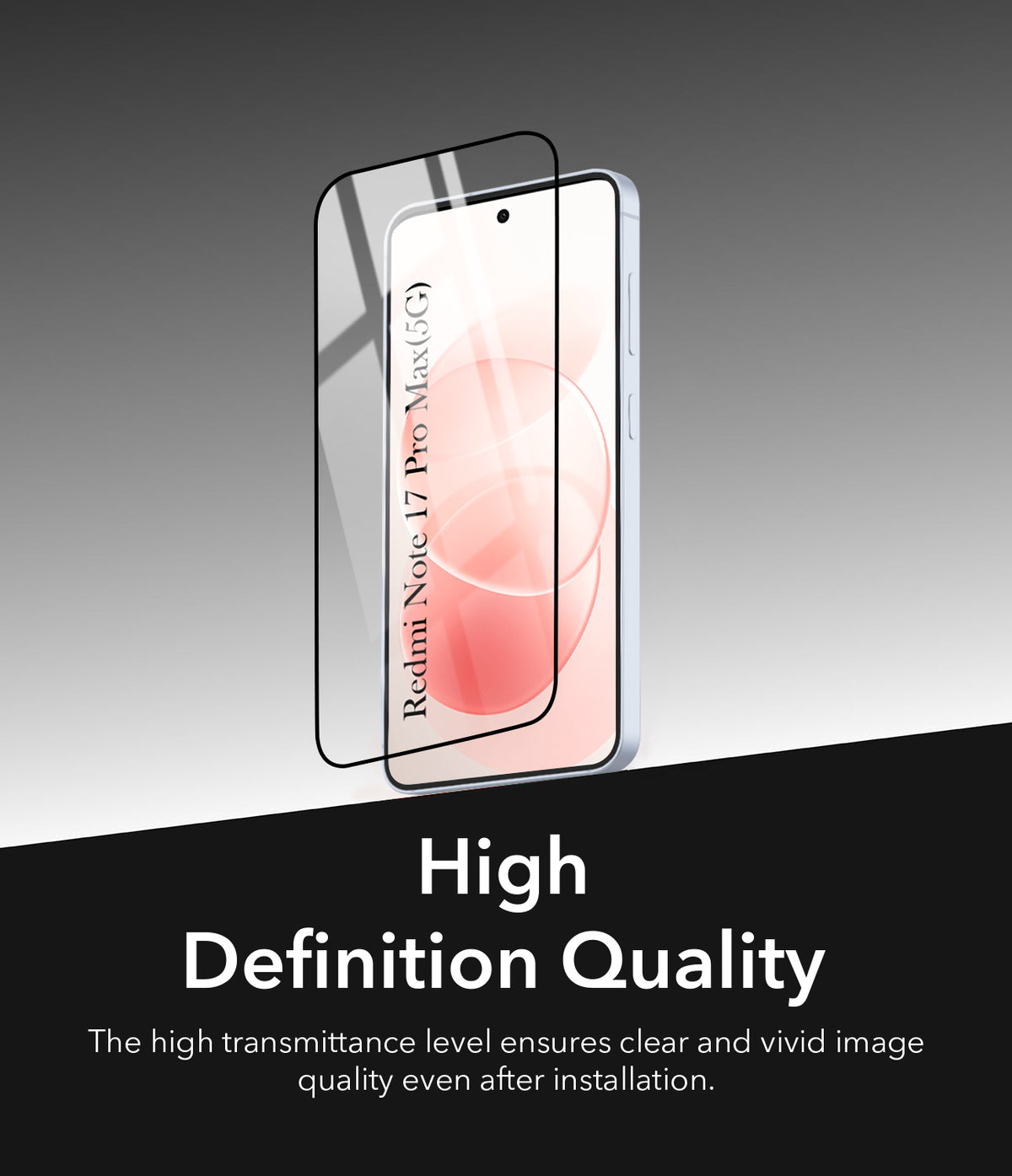 Tempered Glass For Redmi Note 17 Pro Max 5G Military-Grade Gorilla Tempered Glass Screen Protector With Installation Kit | Shatterproof, Full Coverage, HD Clear, Scratch Resistant (Pack of 1)