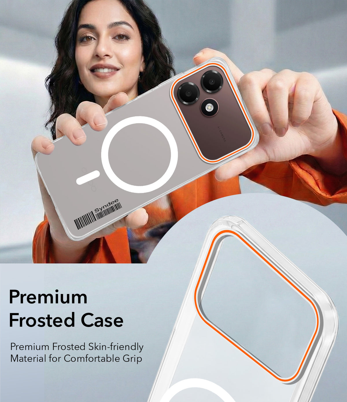 For Oppo A6c 4G Back Cover Case (Soft Touch | Camera Bump Protection | MagSafe Compatible | Matte Finish)