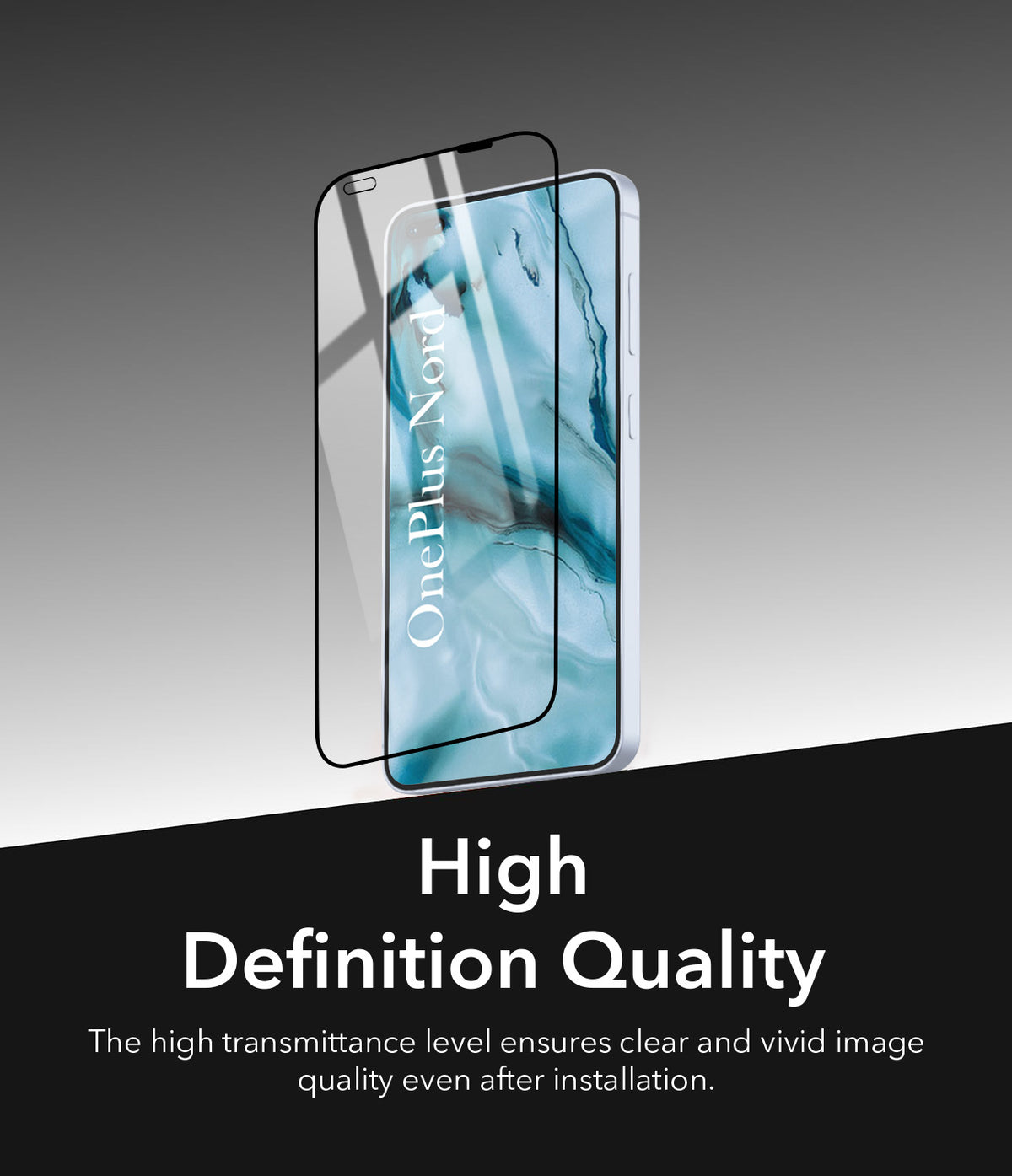 Tempered Glass For OnePlus Nord Military-Grade Gorilla Tempered Glass Screen Protector With Installation Kit | Shatterproof, Full Coverage, HD Clear, Scratch Resistant (Pack of 1)