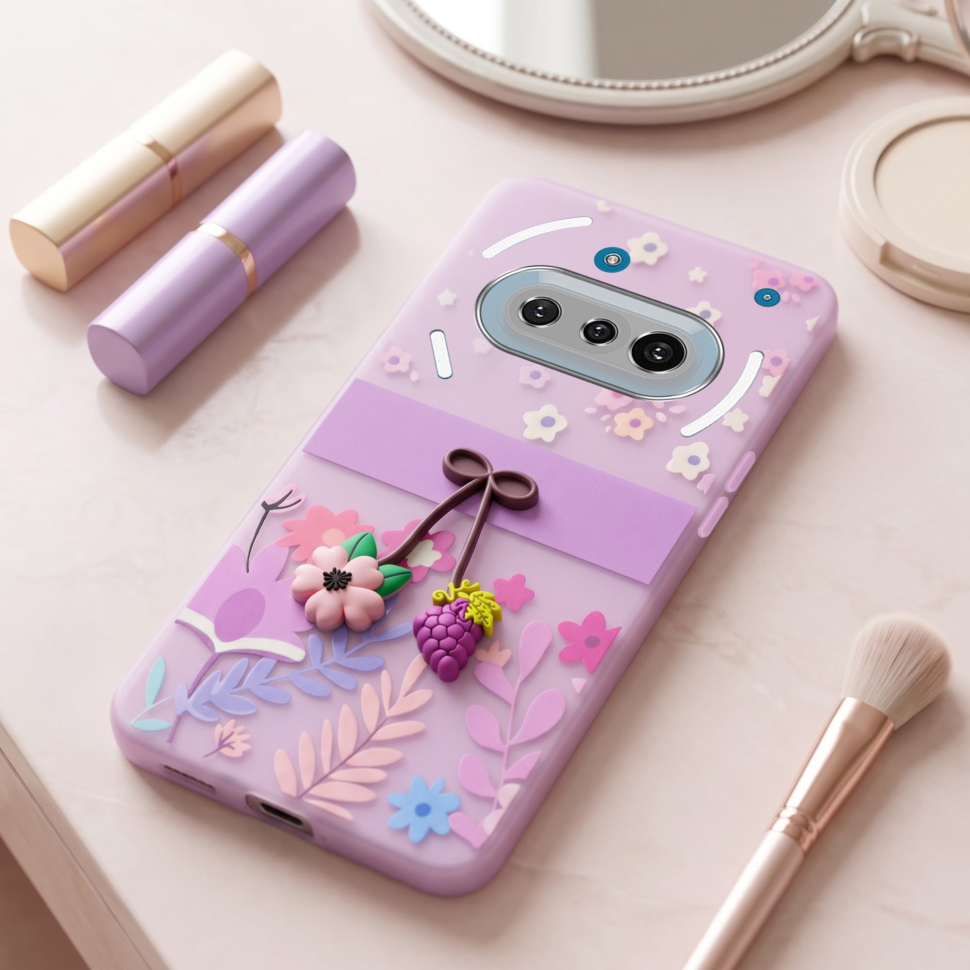 For Nothing Phone 3A 5G Back Cover Case (3D Cute Cartoons | Hard Back Side Soft | Matte Premium Finish | HD Printing)