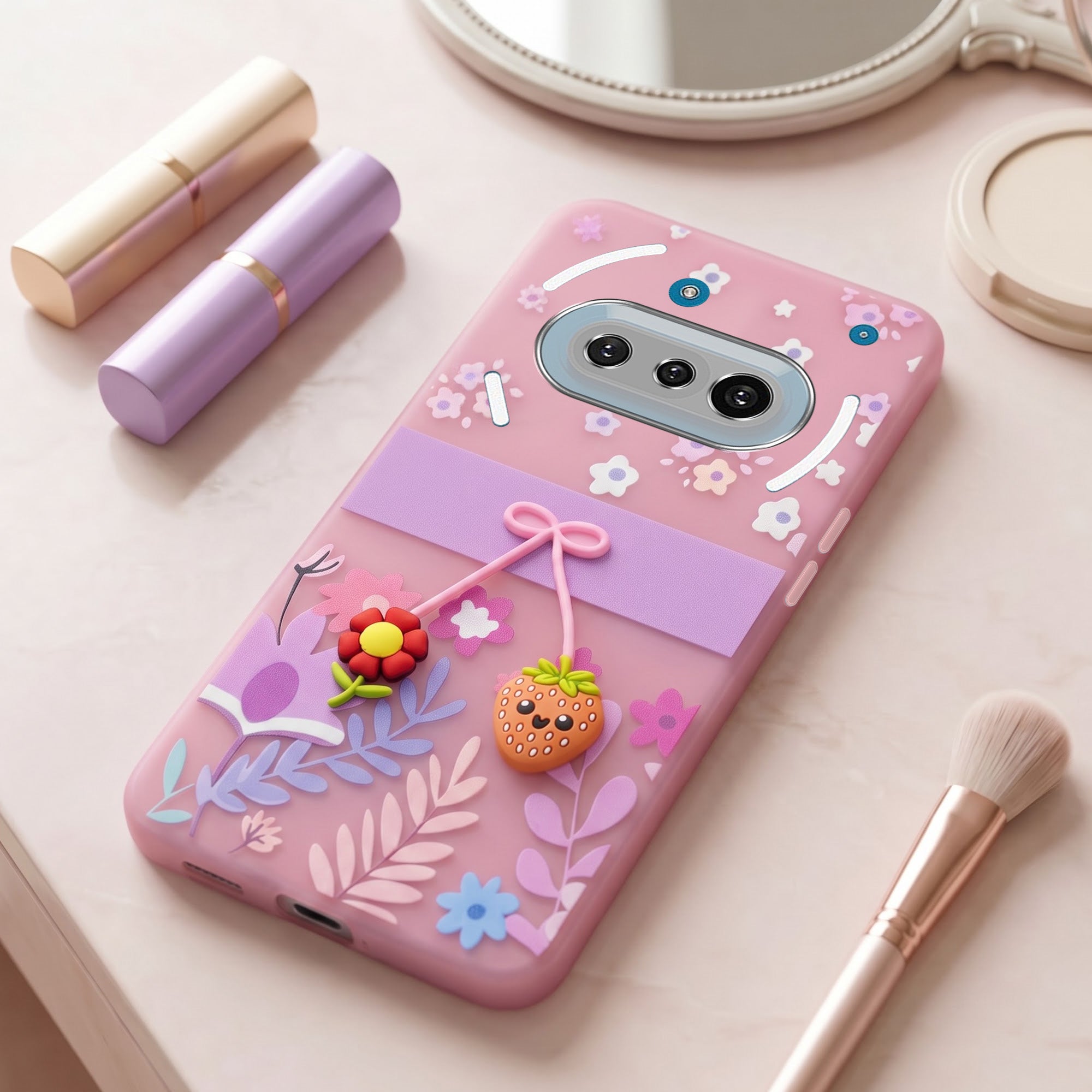 For Nothing Phone 3A 5G Back Cover Case (3D Cute Cartoons | Hard Back Side Soft | Matte Premium Finish | HD Printing)