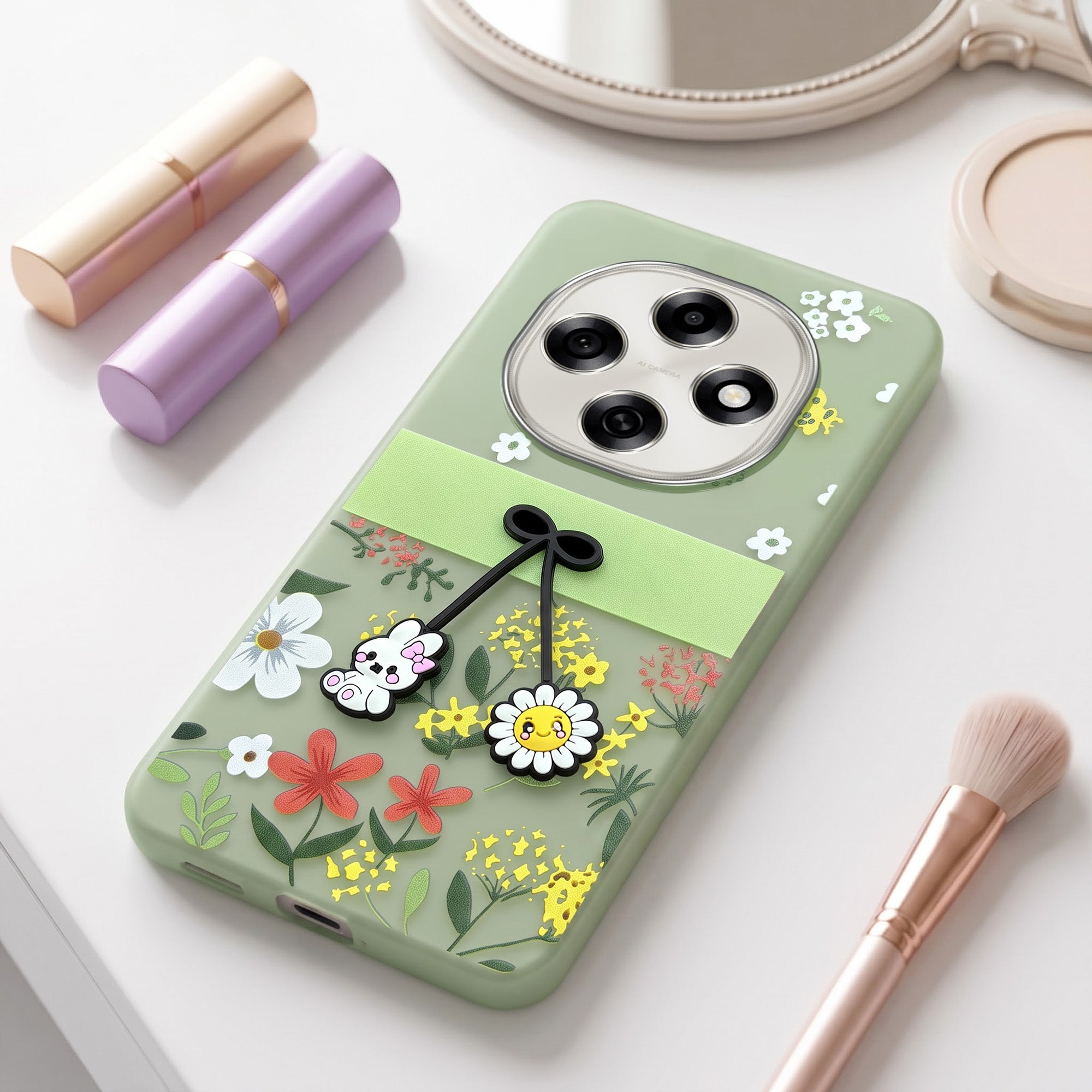 For Oppo F31 Pro Back Cover Case (3D Cute Cartoons | Hard Back Side Soft | Matte Premium Finish | HD Printing)