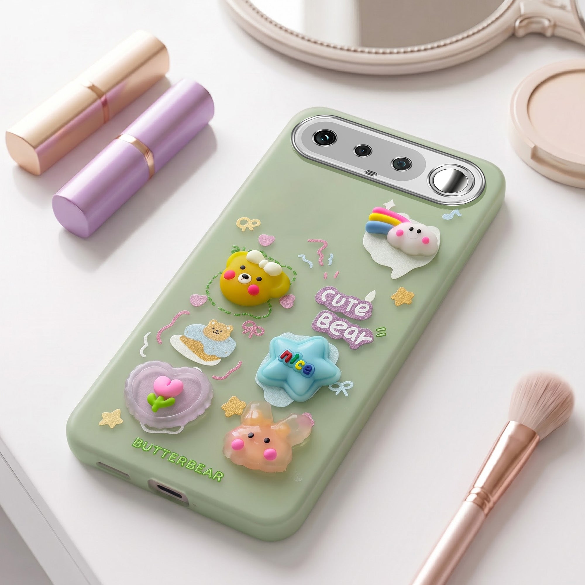 For Realme 16 Back Cover Case (3D Cute Cartoons | Hard Back Side Soft | Matte Premium Finish | HD Printing)
