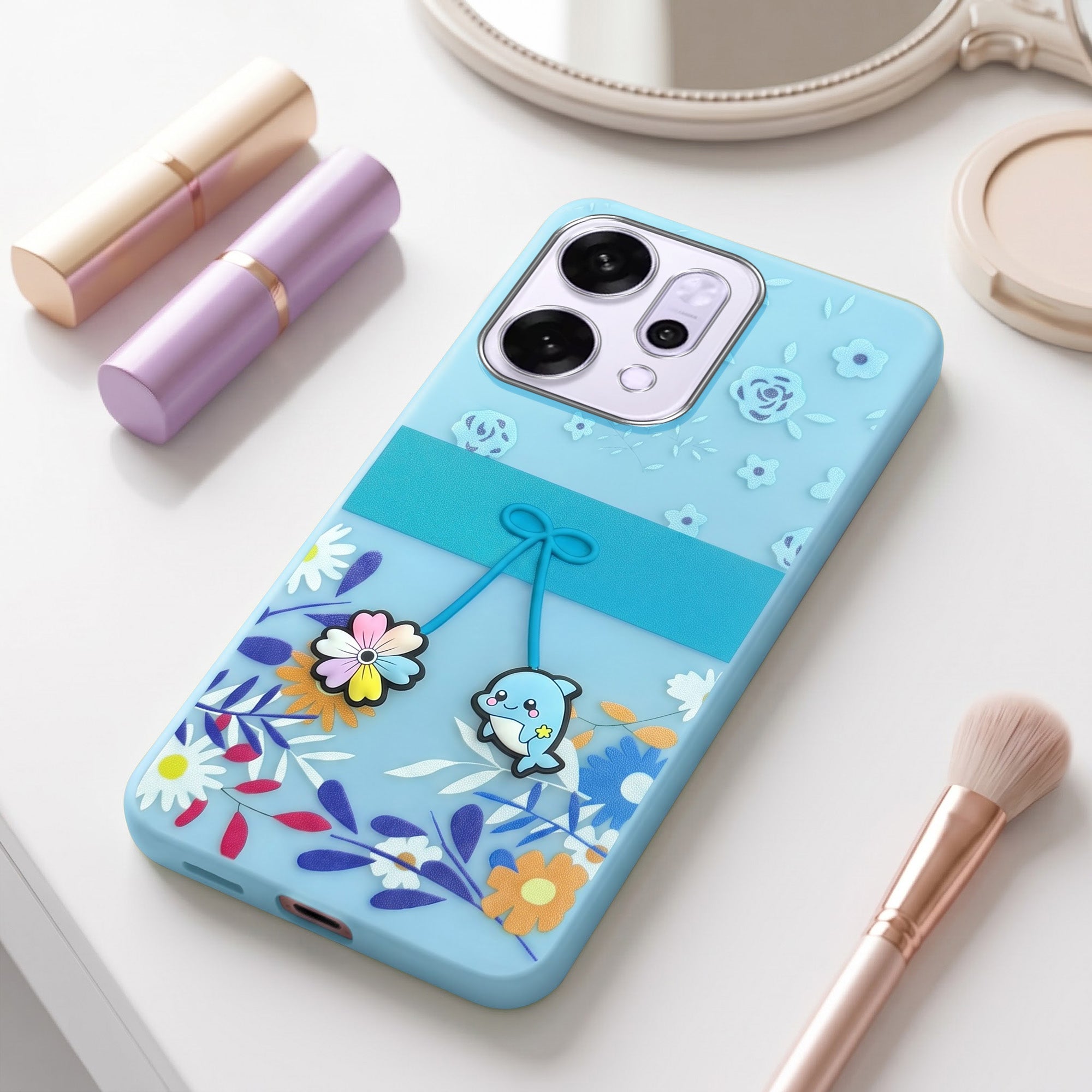 For Oppo Reno14 5G | Oppo Reno 14 5G Back Cover Case (3D Cute Cartoons | Hard Back Side Soft | Matte Premium Finish | HD Printing)