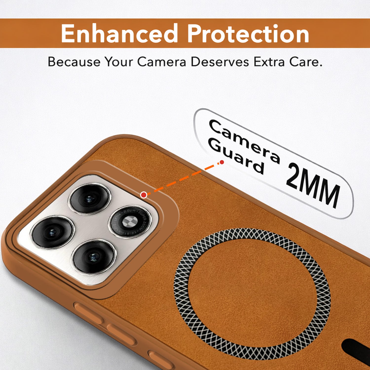 For Motorola Moto Edge 70 Pro Back Cover Case Leather Finish (MagSafe Compatible Wireless Charging | Soft Touch | Camera Bump Protection)