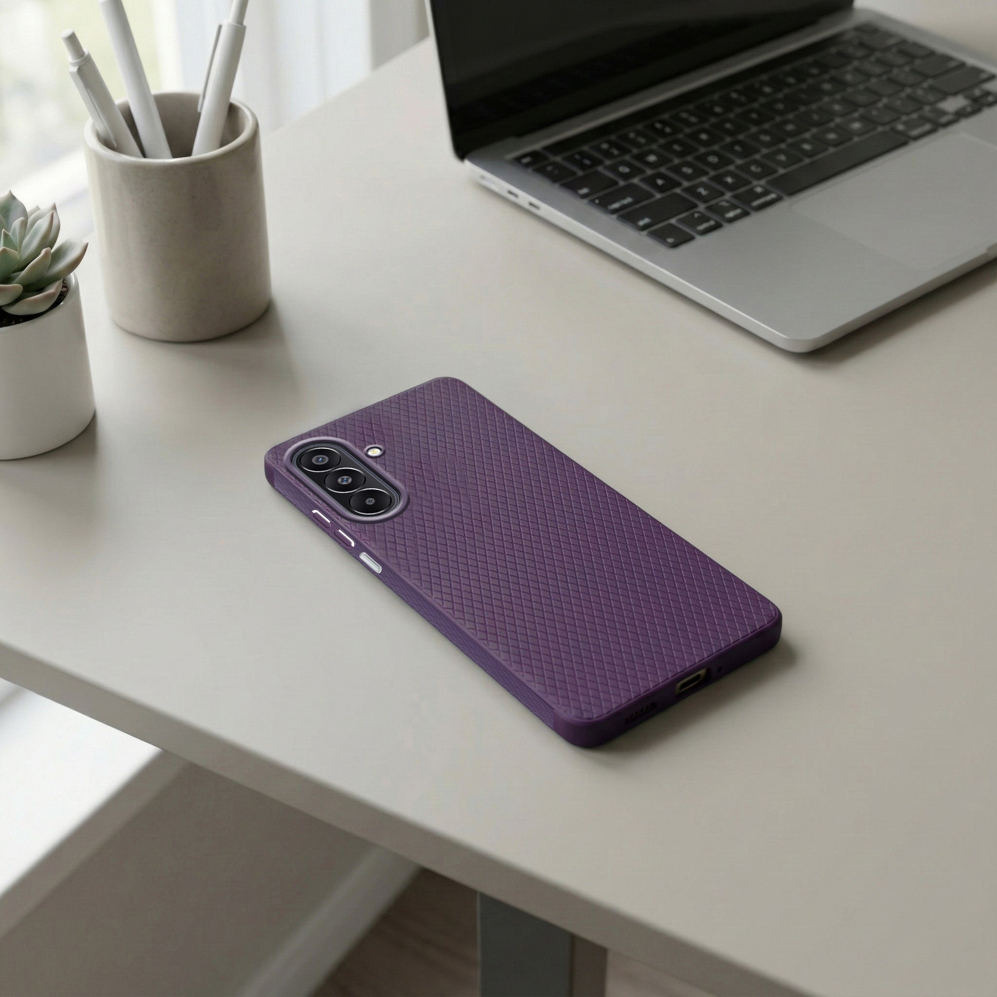 For Samsung Galaxy F70 Pro 5G Back Cover Case Liquid Silicone (Camera Protection | Side Grip Texture | Soft and Flexible)