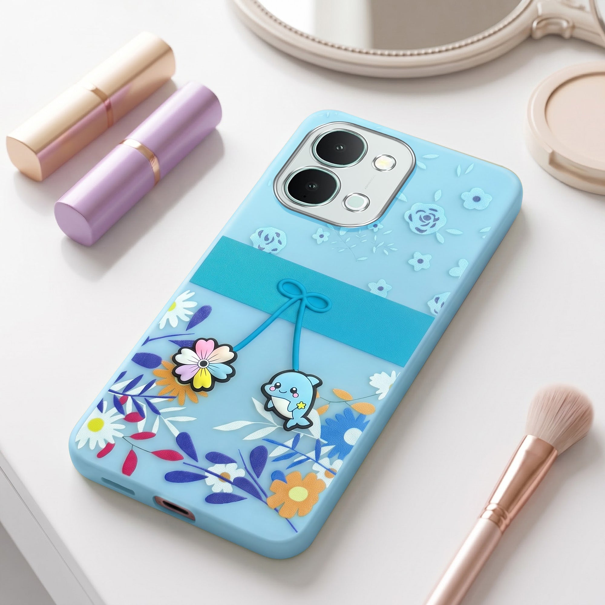 For Vivo iQOO Z11x 5G Back Cover Case (3D Cute Cartoons | Hard Back Side Soft | Matte Premium Finish | HD Printing)