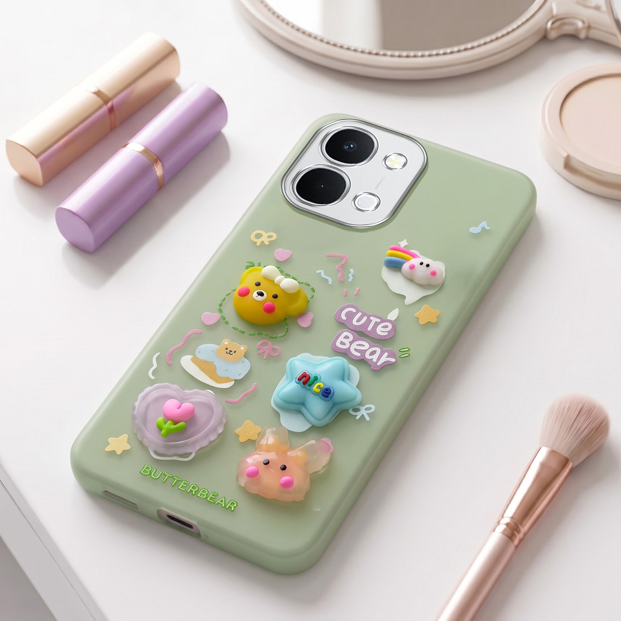 For Vivo iQOO Z11x 5G Back Cover Case (3D Cute Cartoons | Hard Back Side Soft | Matte Premium Finish | HD Printing)
